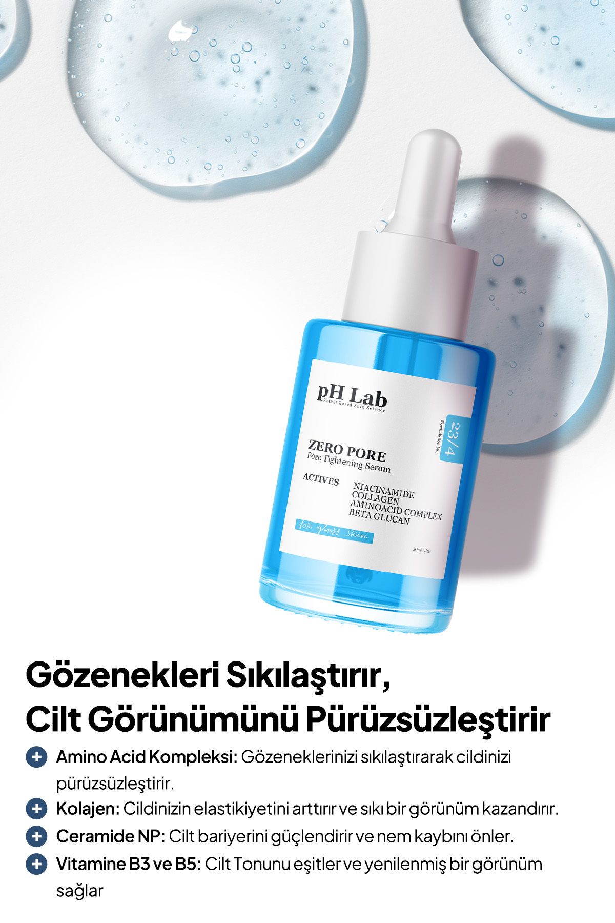 Phlab Zero Pore Gözenek Sıkılaştırıcı Serum, Gözenek Temizleyici Bakım Serumu