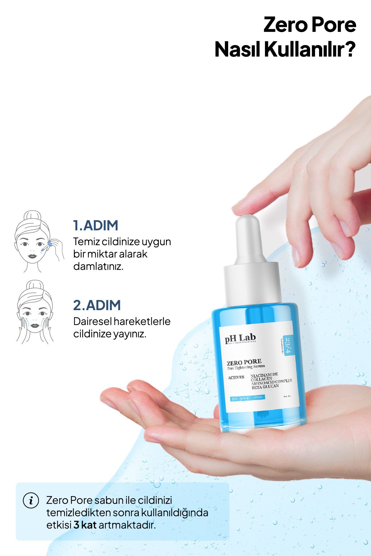 Phlab Zero Pore Gözenek Sıkılaştırıcı Serum, Gözenek Temizleyici Bakım Serumu