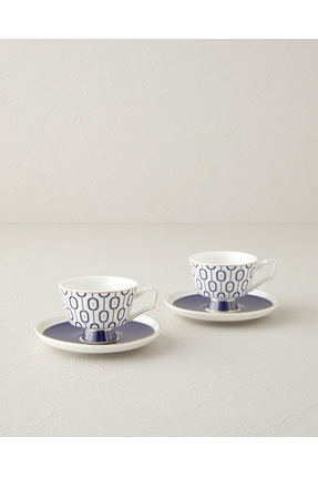 Octavia New Bone China 4 Parça 2 Kişilik Kahve Fincan Takımı 90 ml Lacivert Image 0