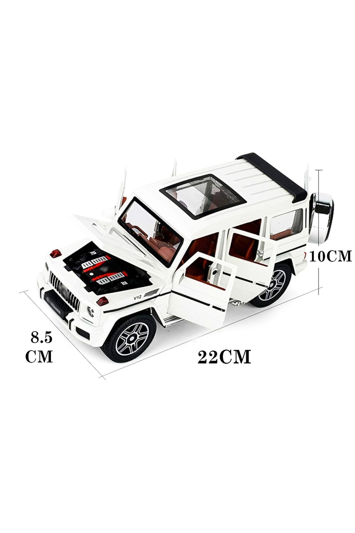 Benz G63 AMG Metal 1/24 Model | Sesli Ve Işıklı - Çek Bırak | 22CM