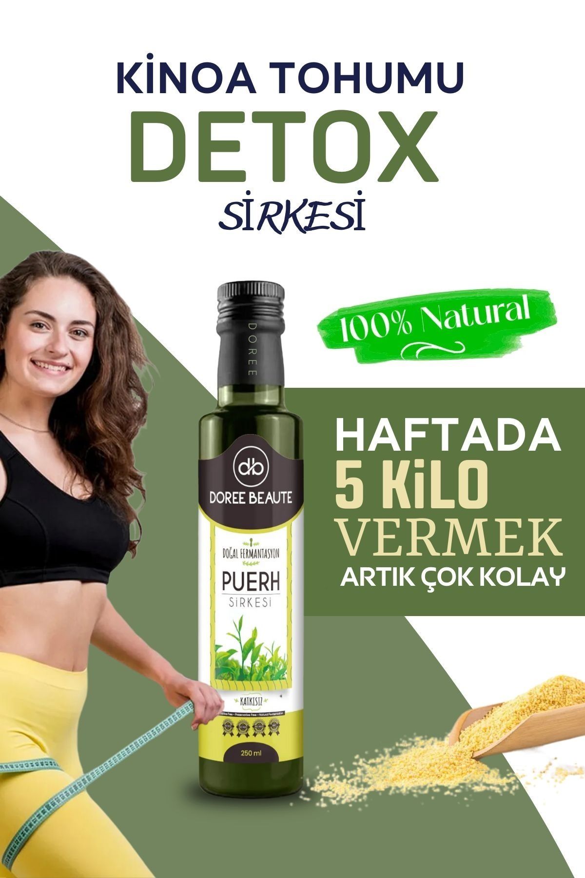 DOREE BEAUTE Puerh KinoaDetox Ödem Atmaya Kil...