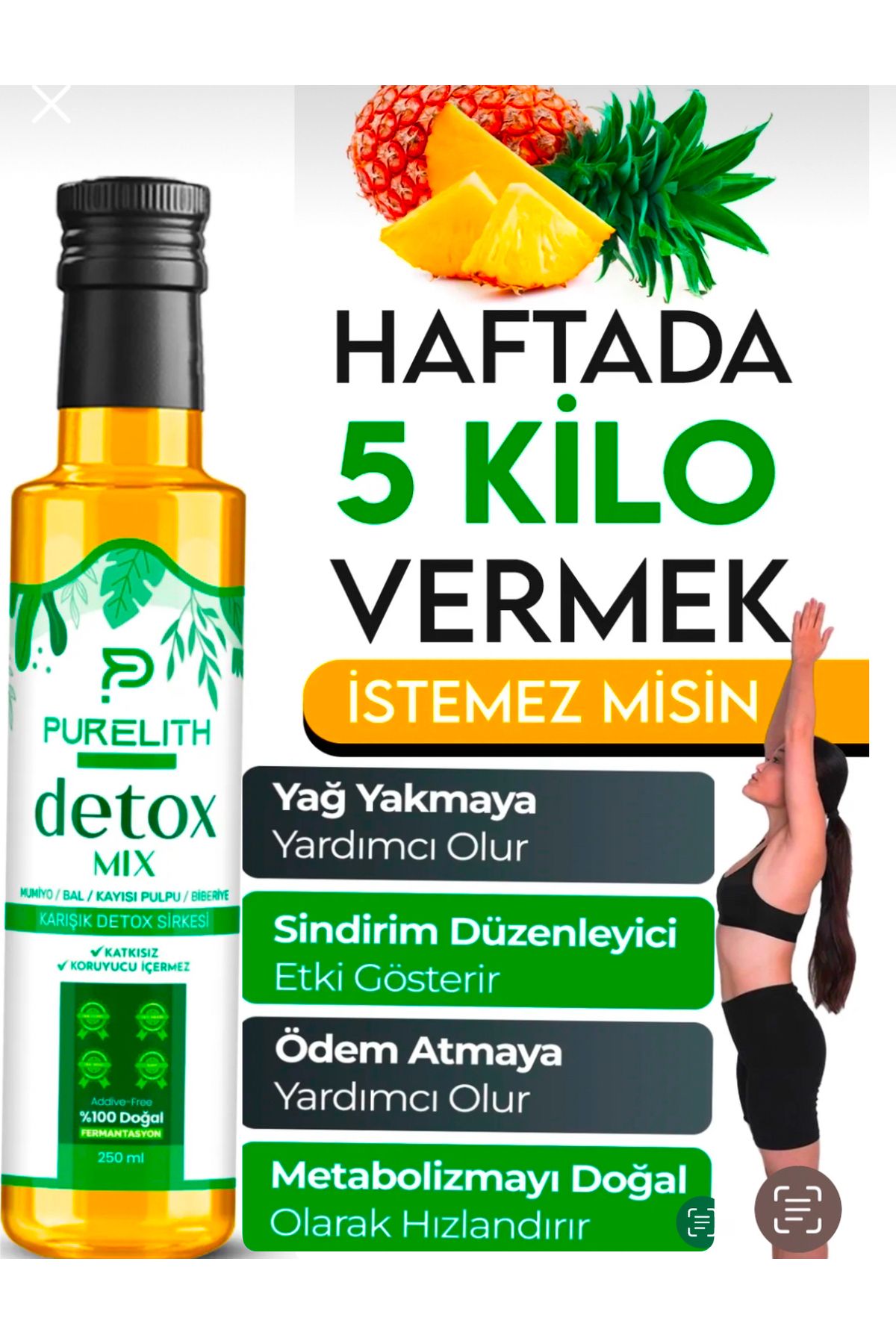 Purelith DetoxAnanazzayıflama1 Destekleyici K...