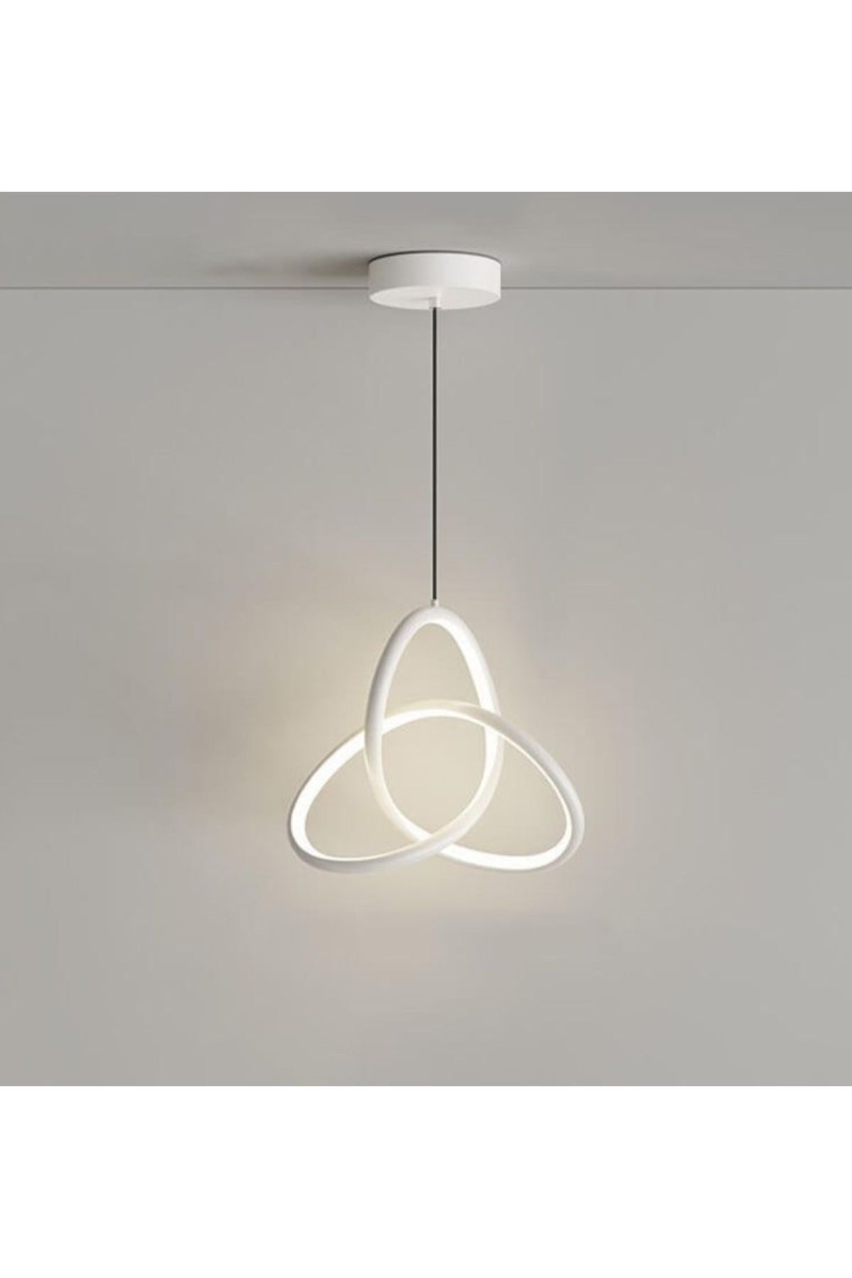 Modern Tasarim Infinity Sarkıt Power Led Avize Salon Oturma Odası Mutfak Hol Antre Avize Beyaz Gövde