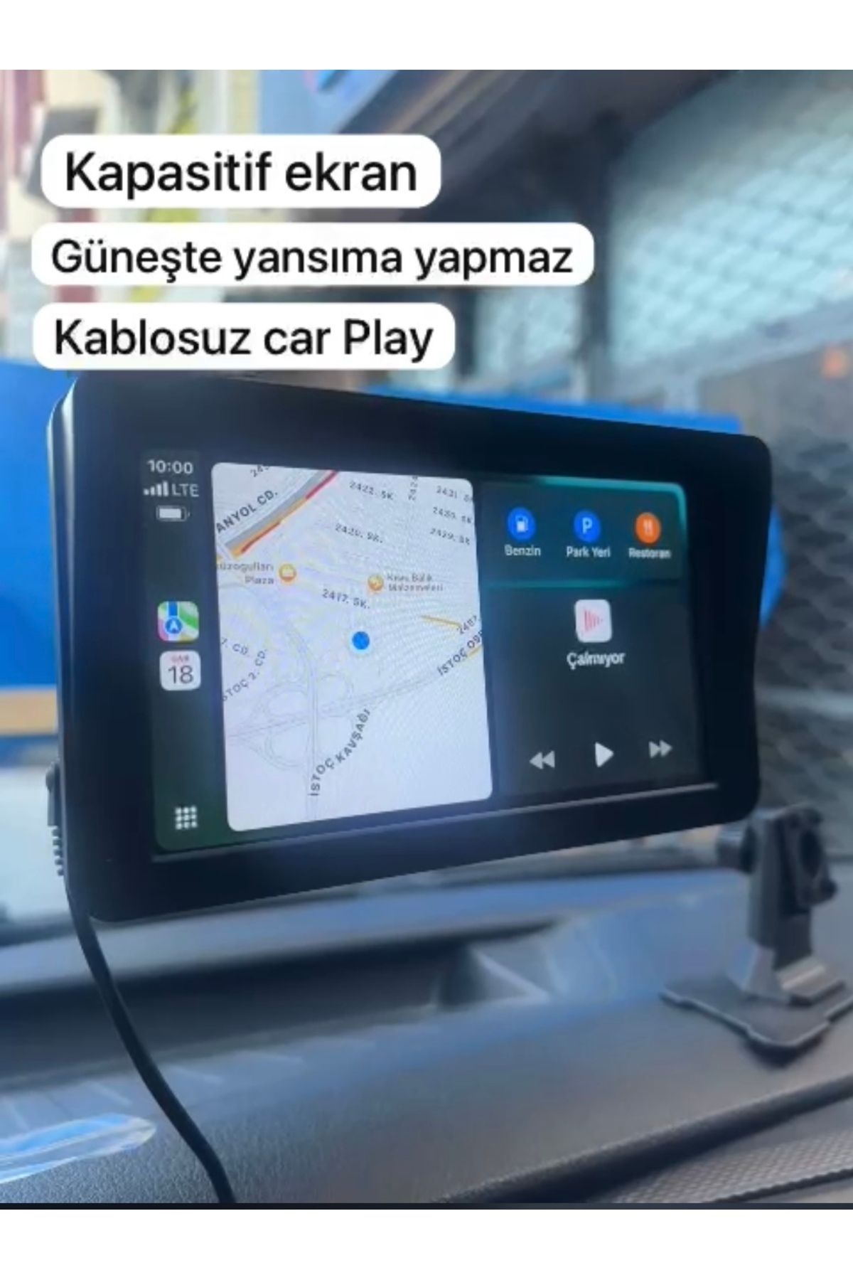 7” Tak Çalıştır Kablosuz CarPlay ve Android Auto Multimedya Ekran Dauble Teyp Geri Görüş Kameralı