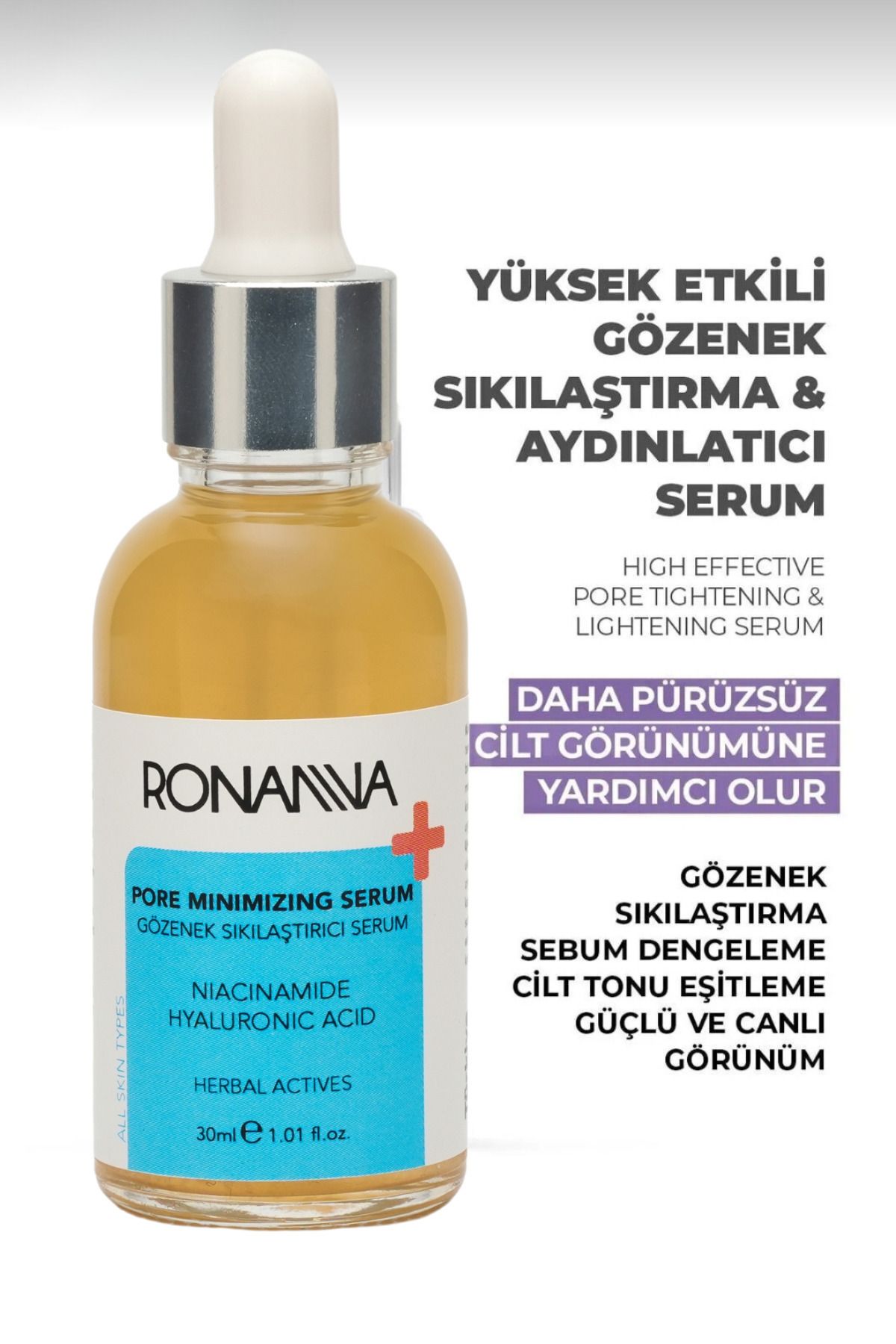 Gözenek Sıkılaştırıcı Niasinamid Hyaluronic Acid Bakım Serumu 30ml