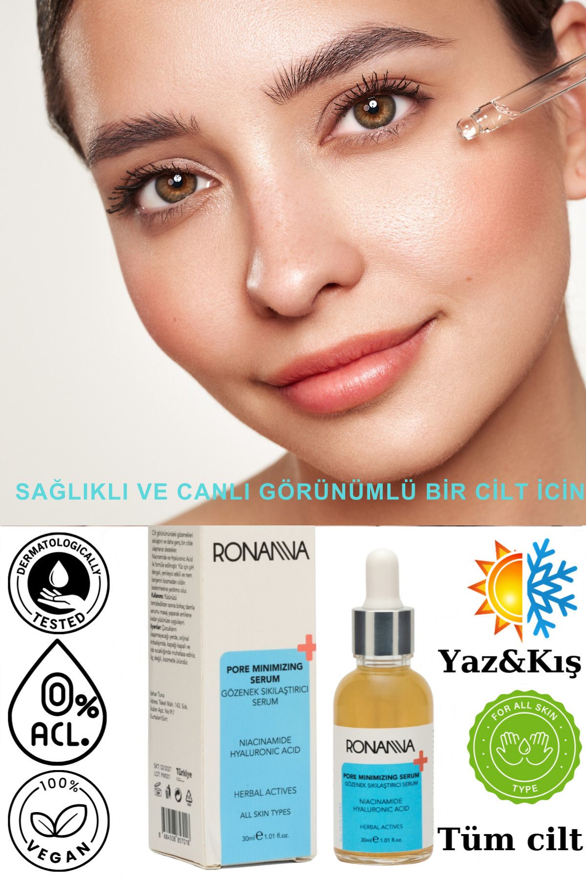 Gözenek Sıkılaştırıcı Niasinamid Hyaluronic Acid Bakım Serumu 30ml