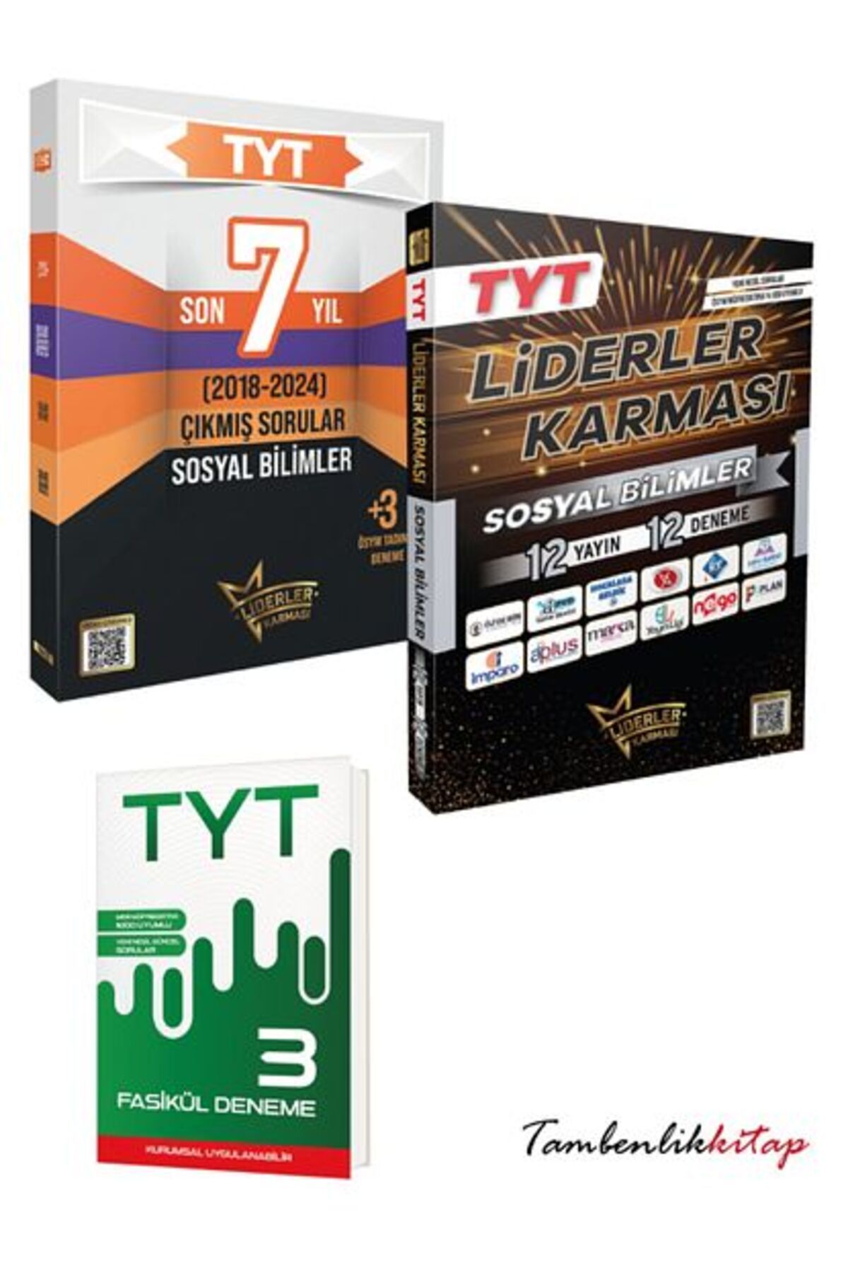 Liderler Karması TYT Sosyal Bilimler Son 7 Yıl Çıkmış Sorular ve 12 Deneme Sınavı +3 Genel Deneme