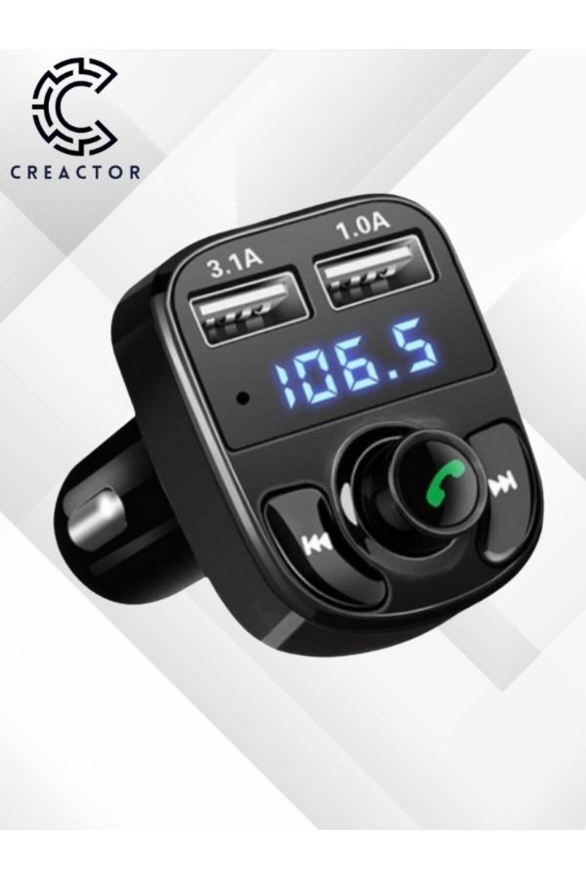 CREACTOR Carx8 AraçTransmitter Bluetooth Usb...