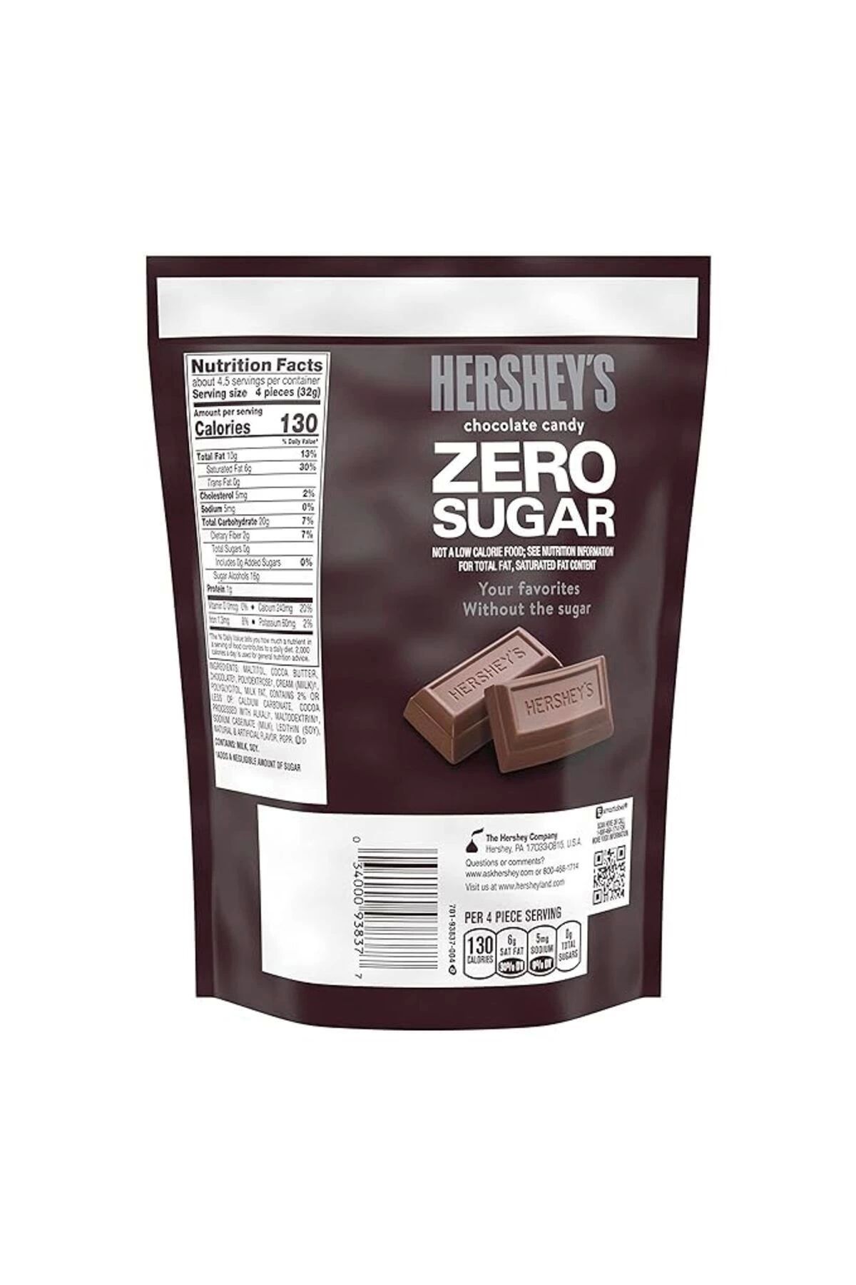 Chocolate Candy Zero Sugar Aspartame Free 144 gr