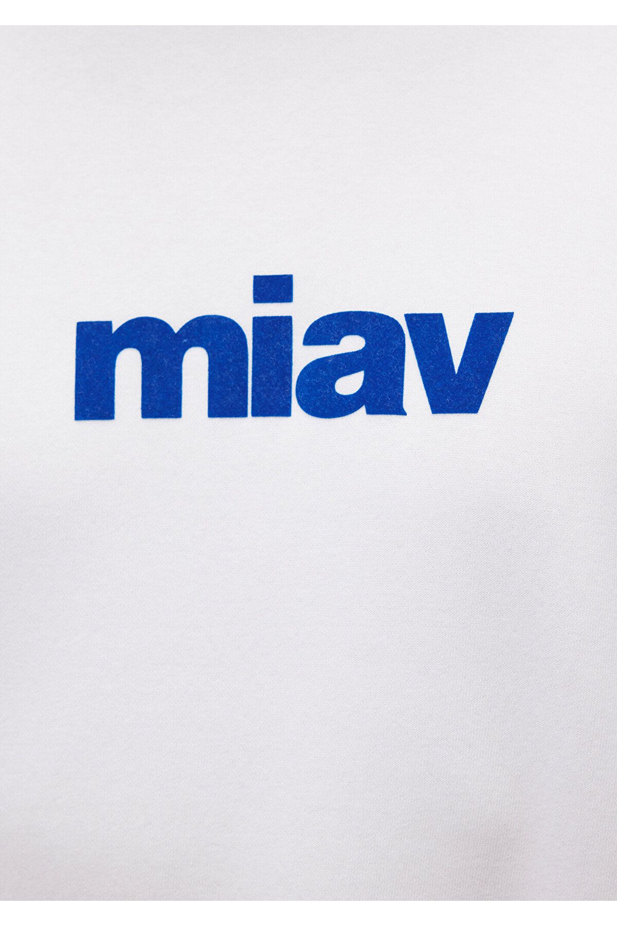 Miav Baskılı Beyaz Sweatshirt 0610925