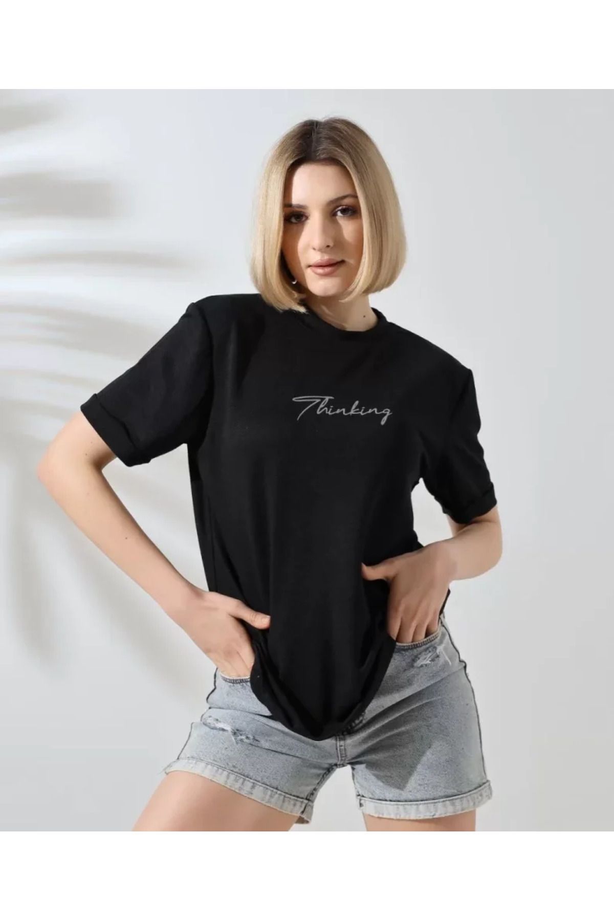 BEYD Unisex Bisiklet YakaBaskılı Slim Fit T-S...