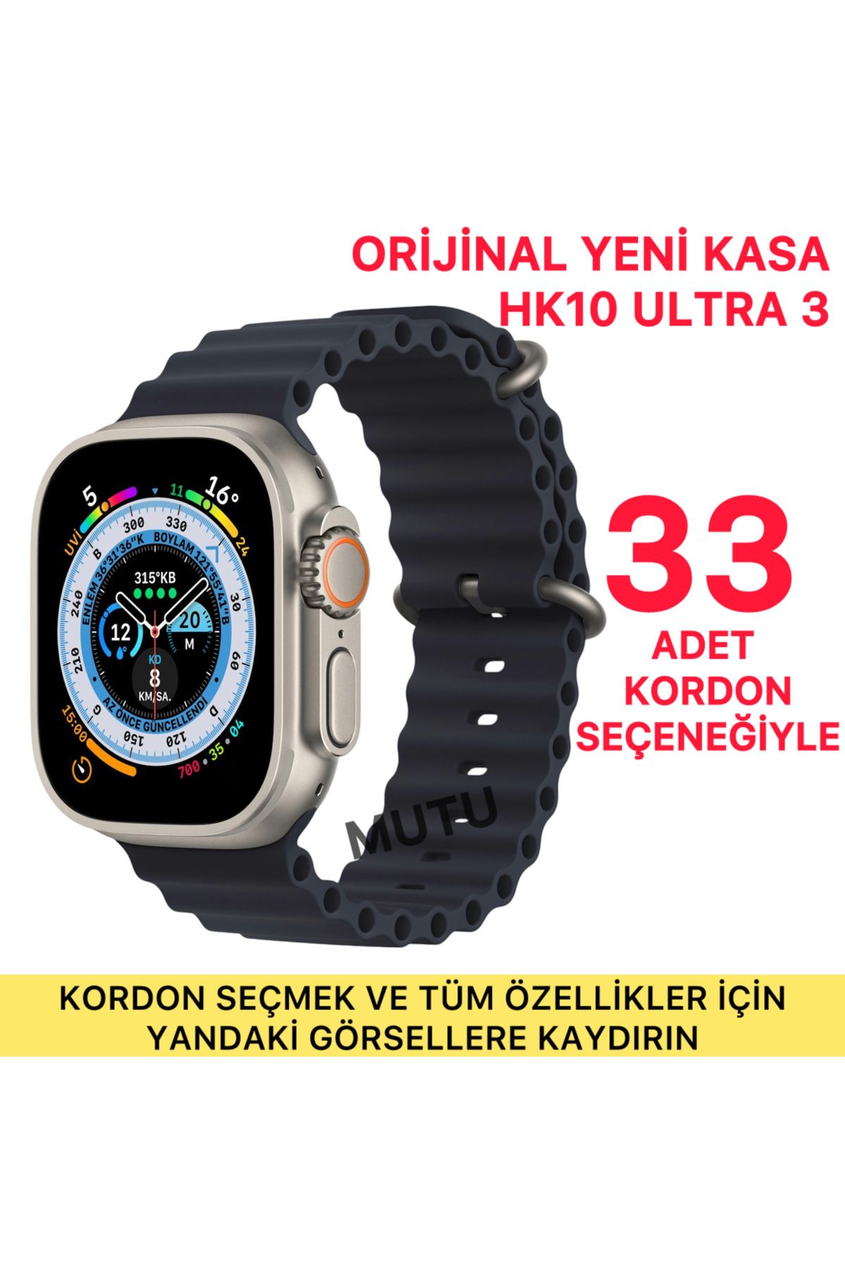 MUTU HK10 ULTRA 3 Watch Ultra2 Yeni Kasa Son...