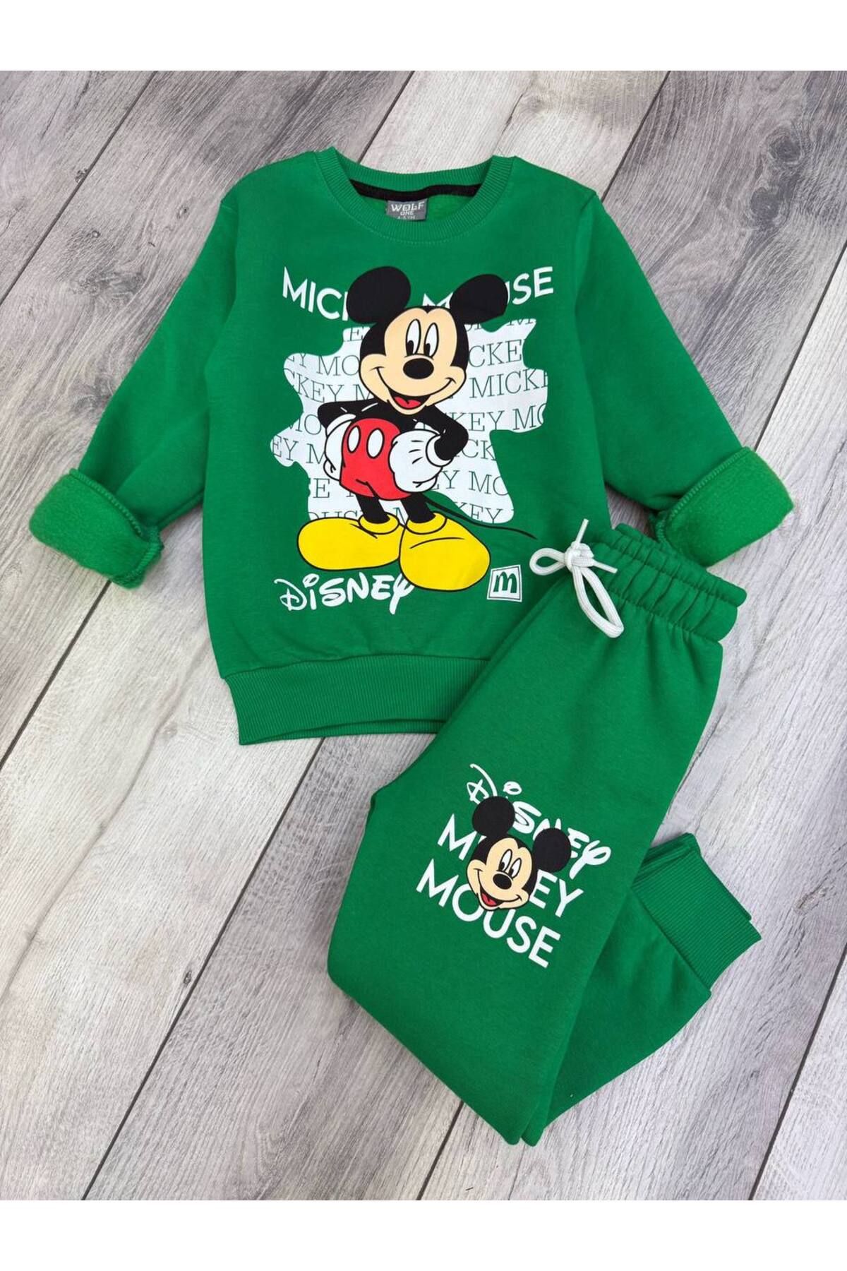 Mickey MouseBaskılı 3 İplikŞardonlu Eşofman T...