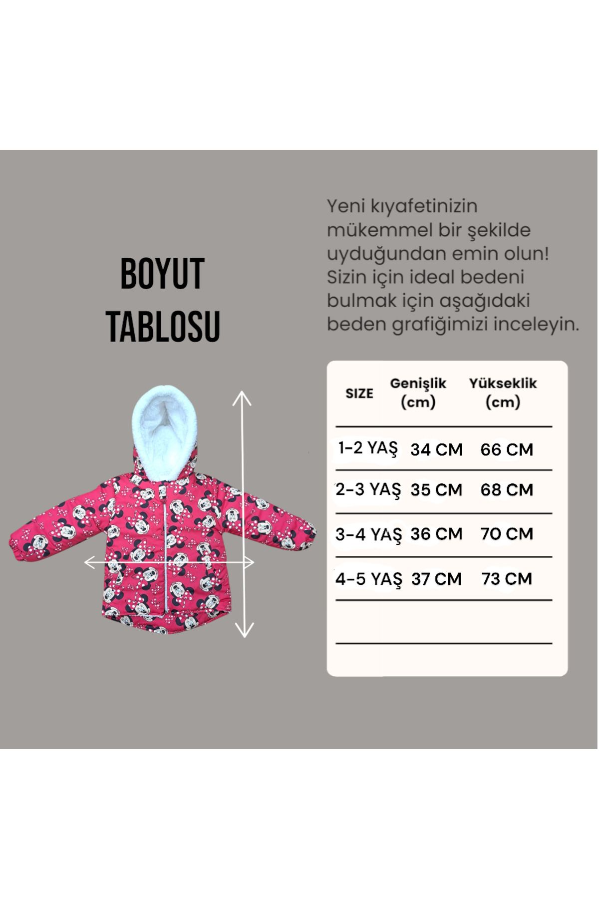 Unisex Baskılı Kalın Elyaflı İç Kısmı Welsoftlu  Rüzgar Ve Su  Geçirmez Kapüşonlu  Kışlık Çocuk Mont