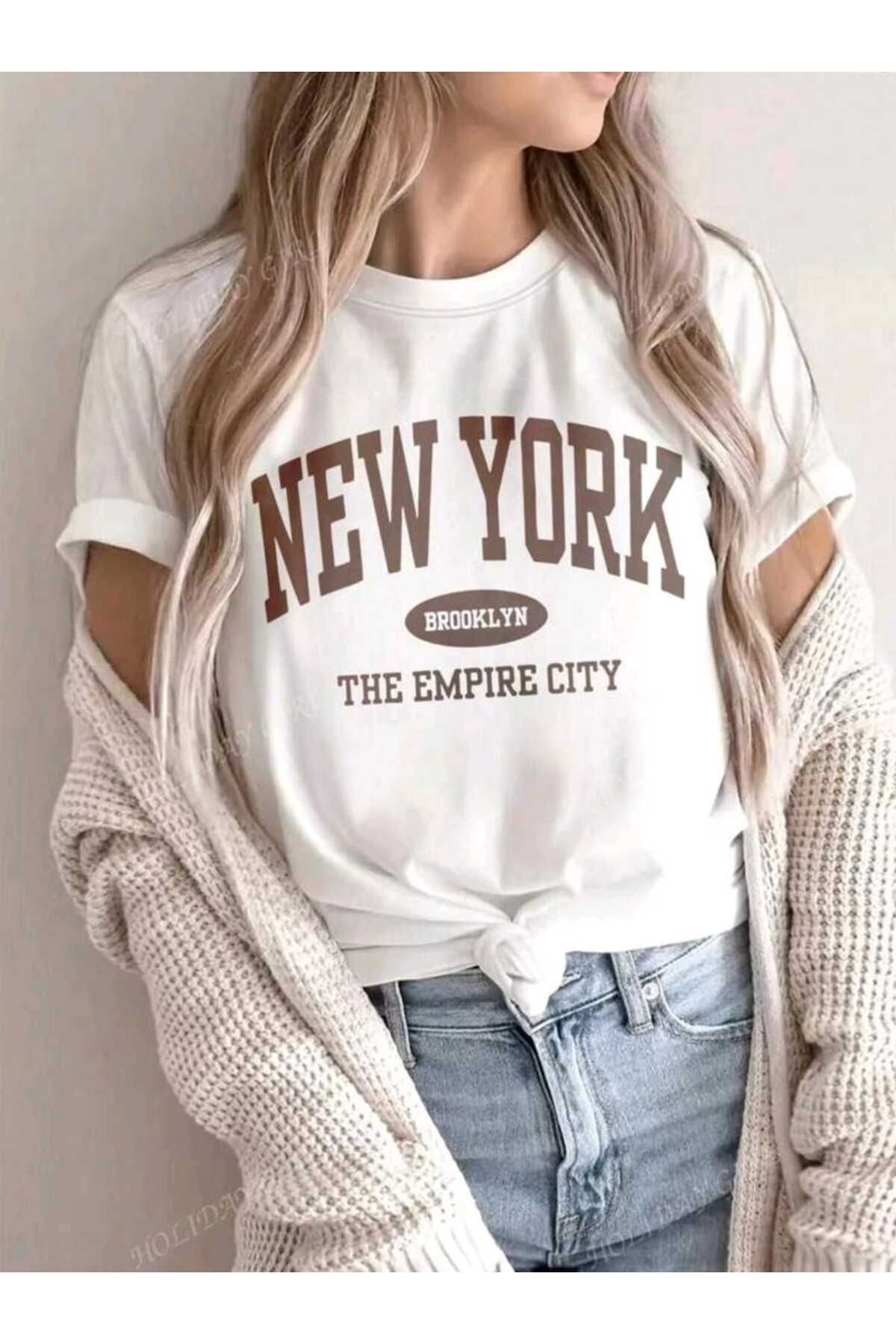 BW Bravely Wear NEW YORK THEEMPIRE baskılı ka...