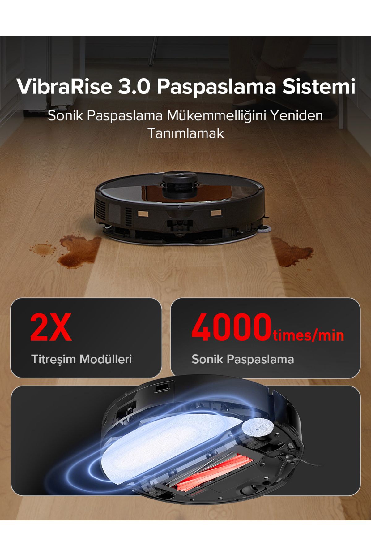 S8 Maxv Ultra Akıllı Robot Süpürge Siyah