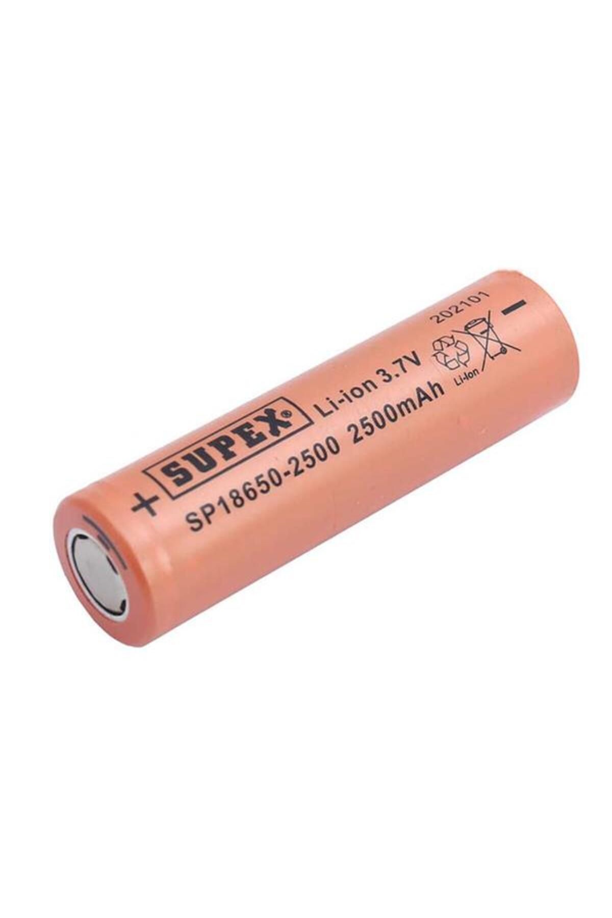 Ceetma Supex 18650-2500 3.7 Volt 2500 Mah Düz Kafa Li-ion Pil Tekli