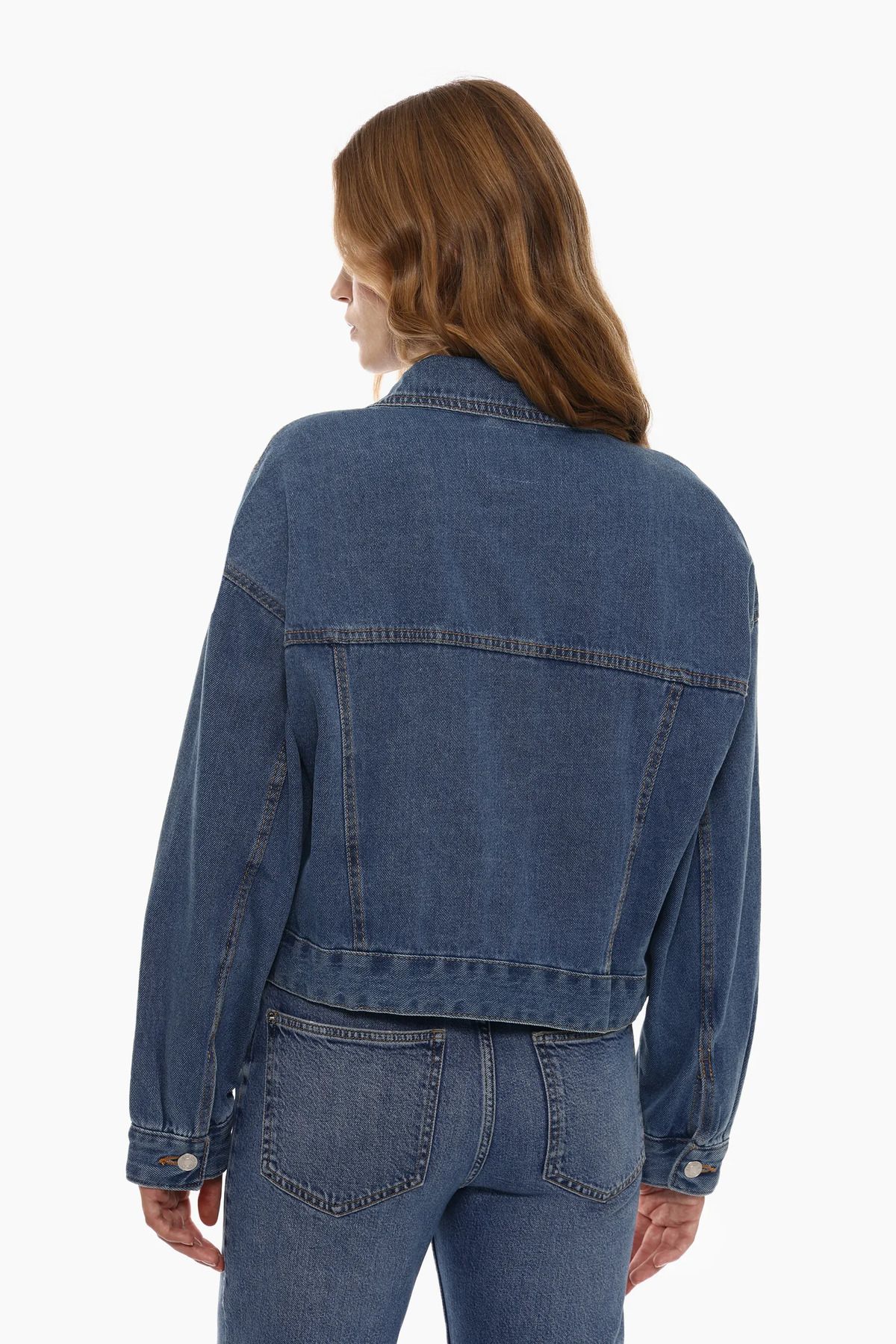 Oversize denim ceket