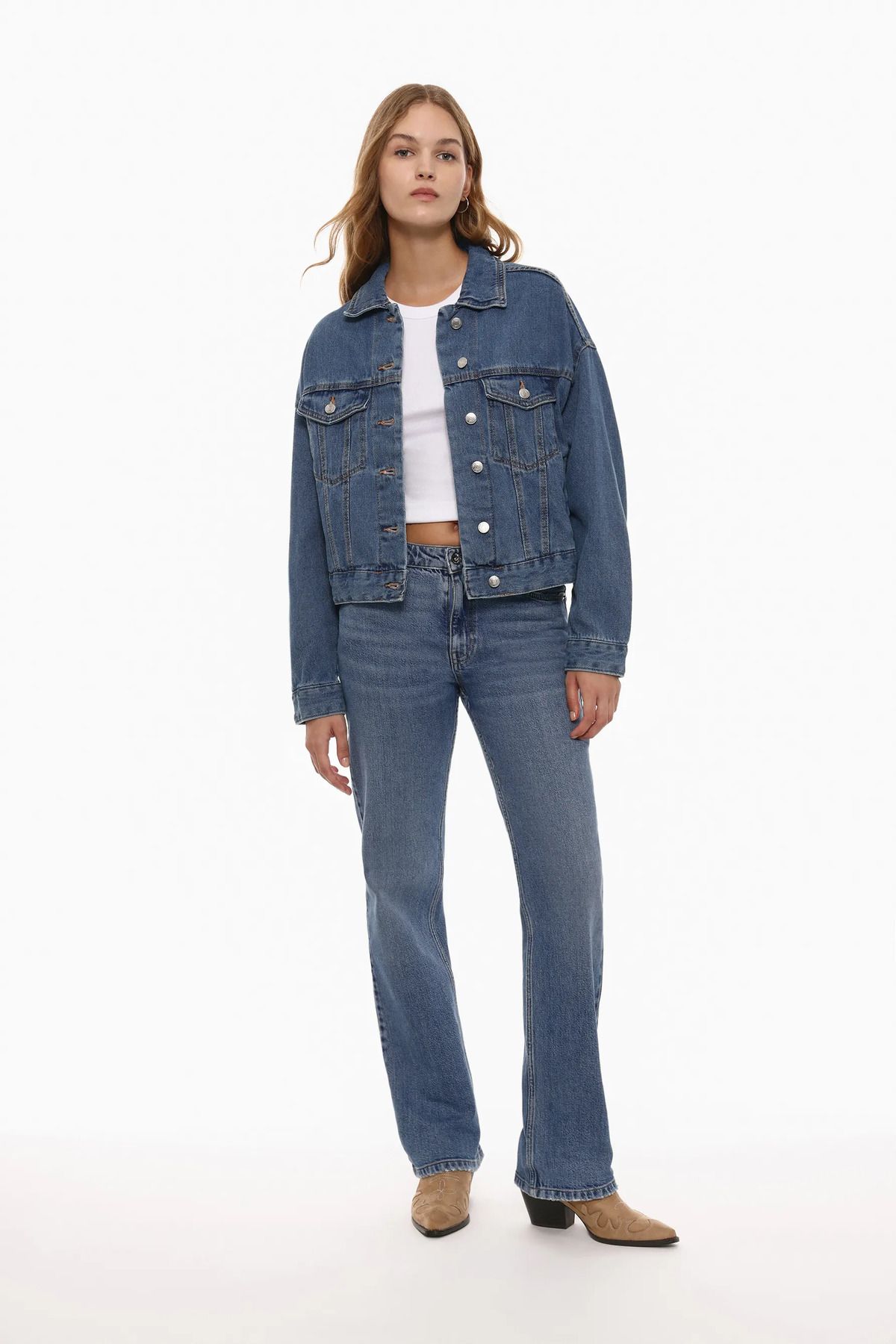 Oversize denim ceket