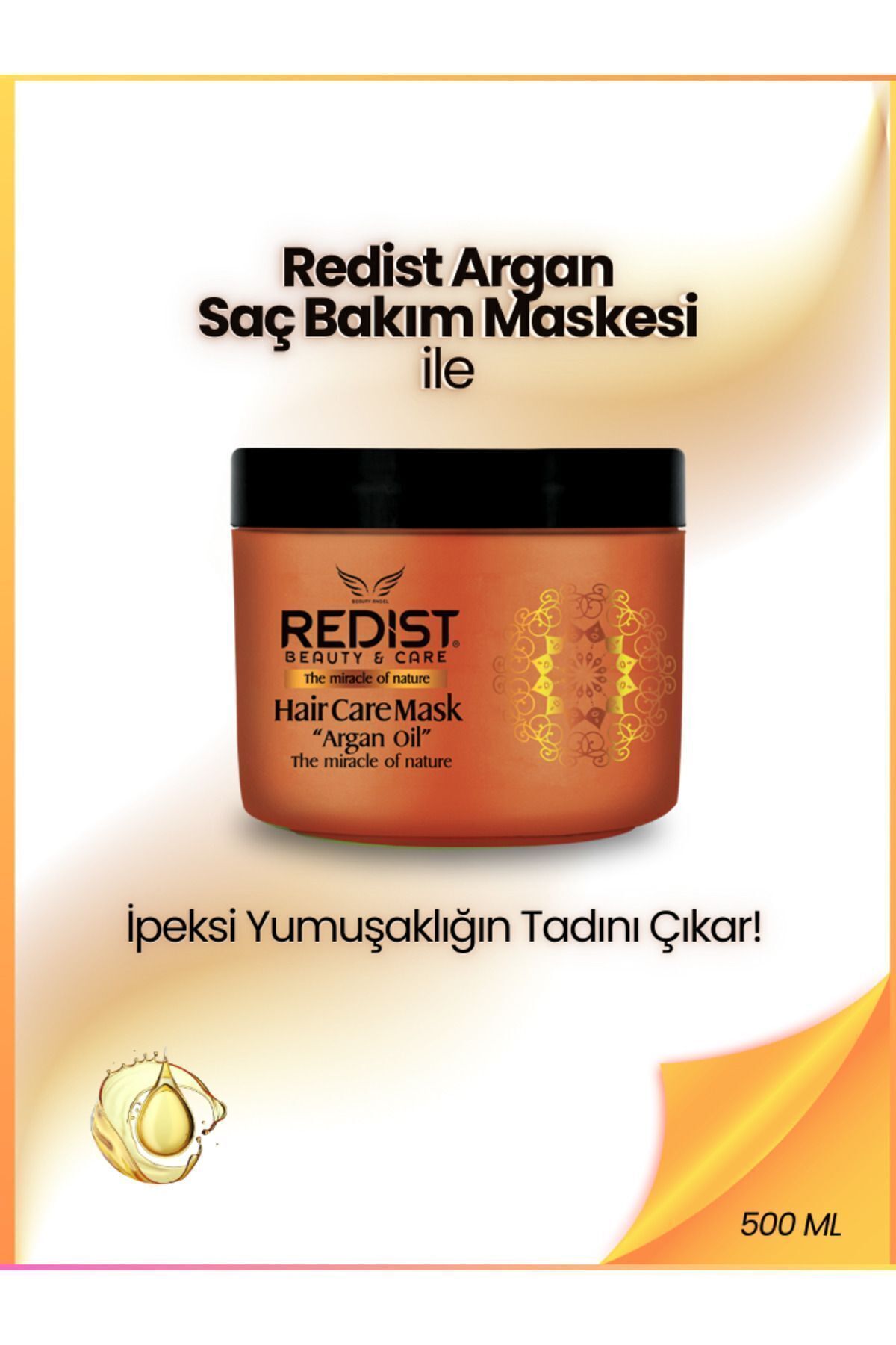 Kuru Ve Yıpranmış Saçlara Özel Argan Yağlı Saç Bakım Maskesi 500 ml