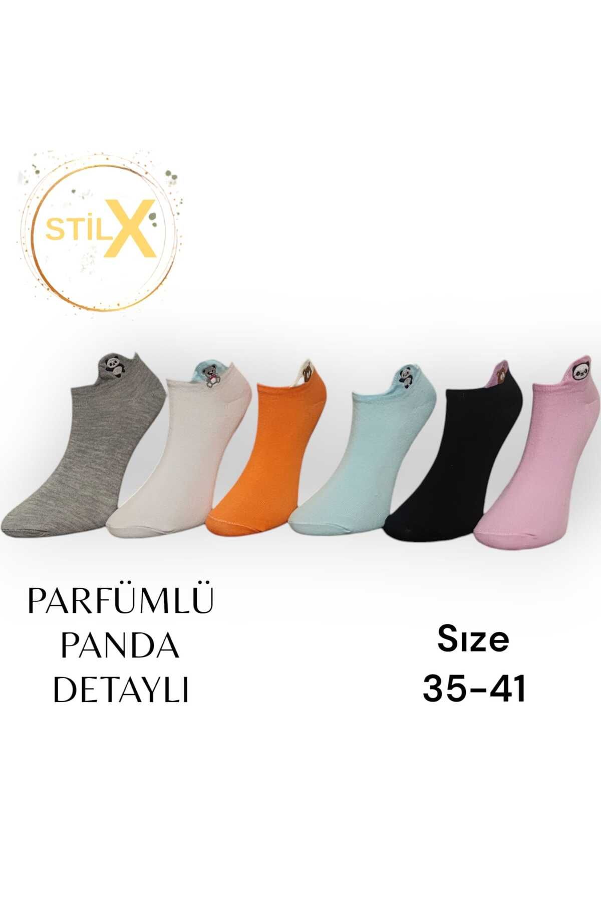 stilixPARFÜMLÜ PANDA DETAYLIMİX RENKLİ 3-LÜ K...