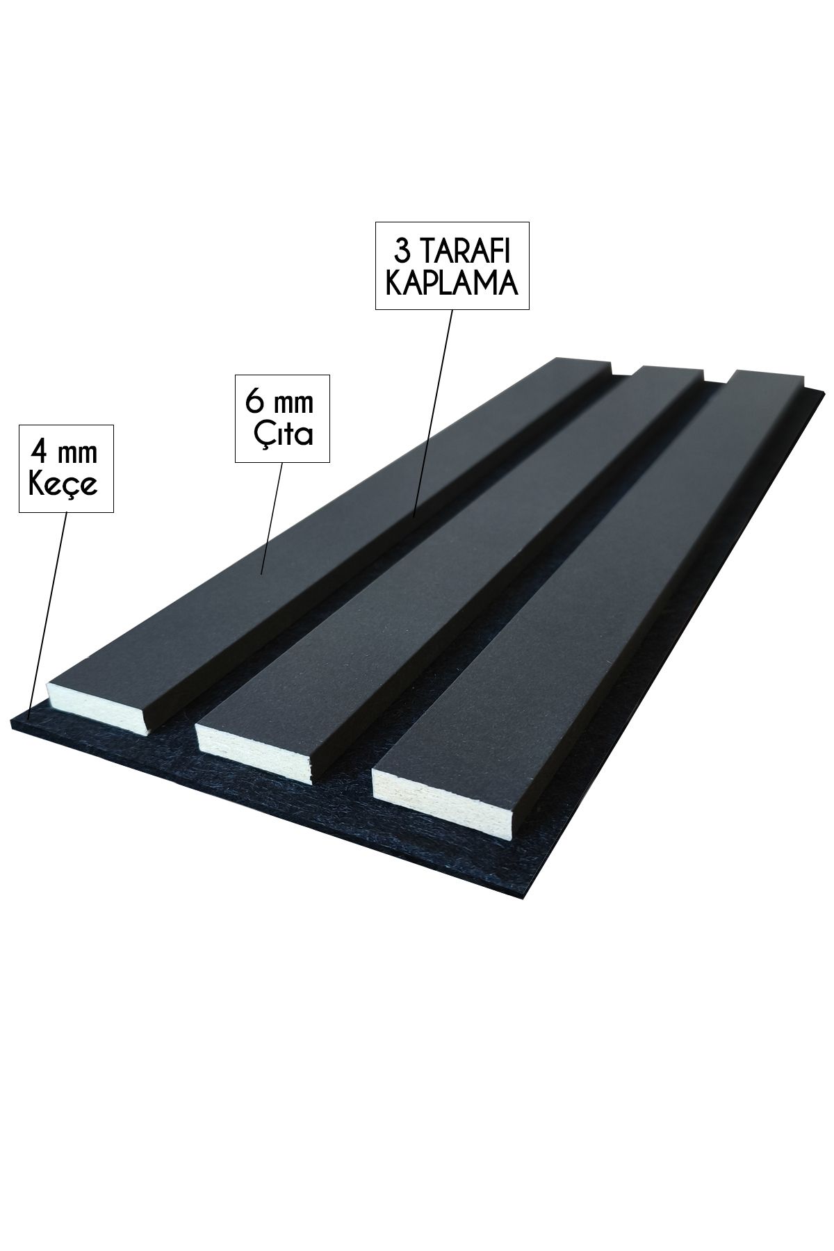 Mdf Ahşap Akustik Duvar ve Tavan Kaplama Paneli 100x280 cm