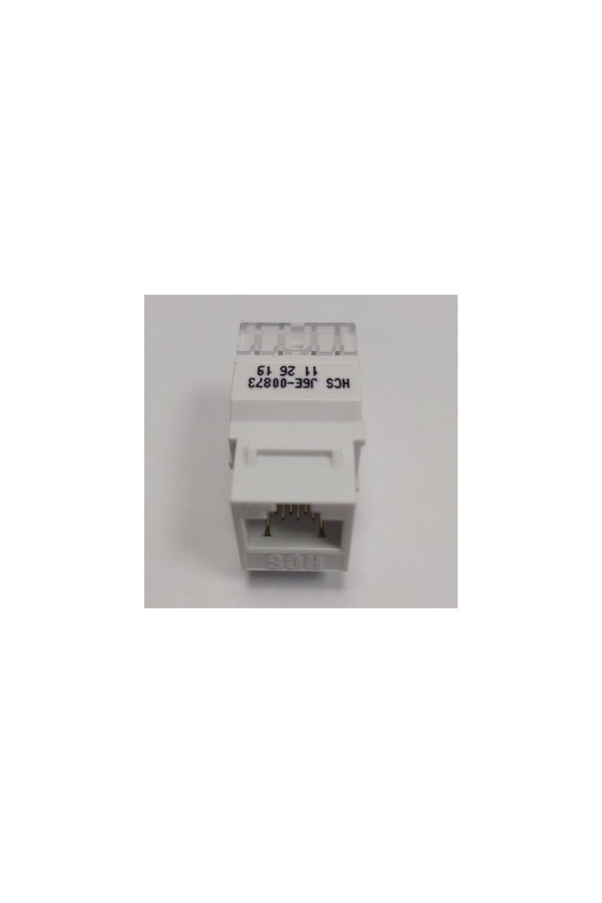 J6E-00873 8P8C RJ-45 UTP KEYSTONE JACK CAT 6, LSA+ / 110 IDC T568 A/B, 180 DERECE