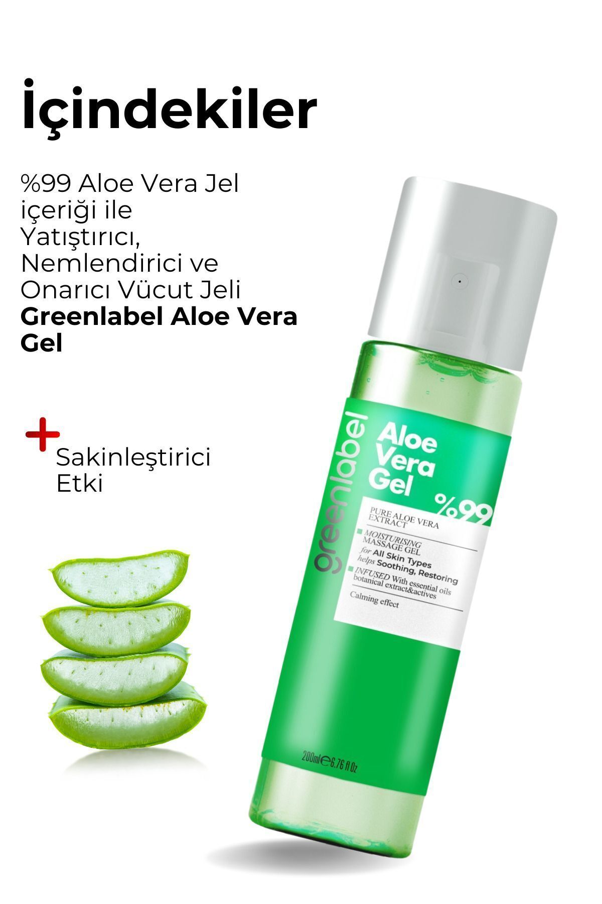 Aloe Vera Gel - Aloe Vera Jel Nemlendirici Ve Yatıştırıcı 200 Ml.