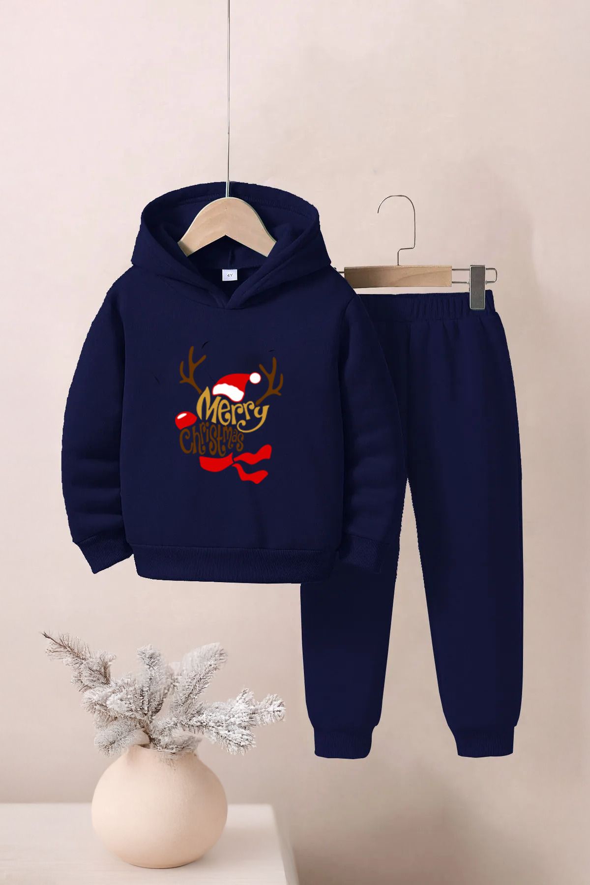 Yılbaşı Christmas Baskılı Unisex Alt-Üst Çocuk Eşofman Takımı