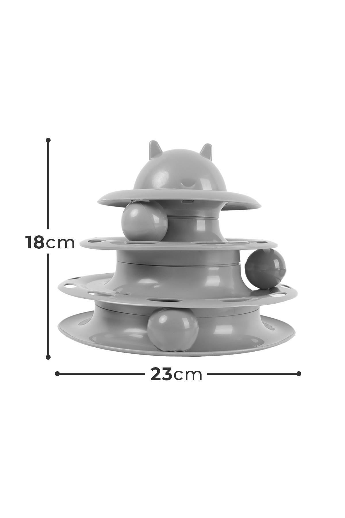 3 Katlı Toplu Yuvarlak Kedi Oyuncağı, Sarma Topu,Mor Toplu Yuvarlak Kedi Oyuncağı Kedi Eğlencesi