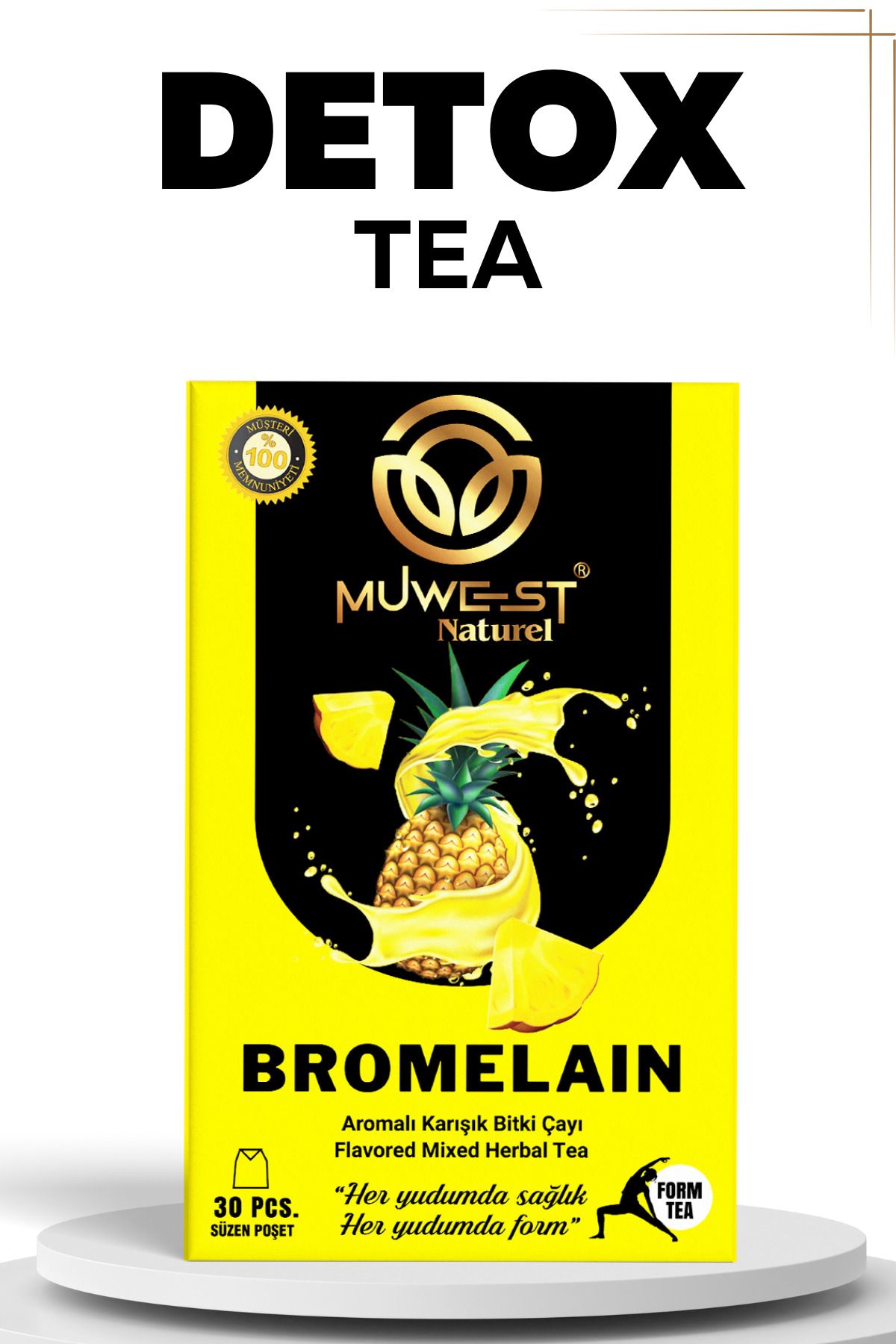 Muwest Naturel BromelainDetox Çayı Kilo Verme...