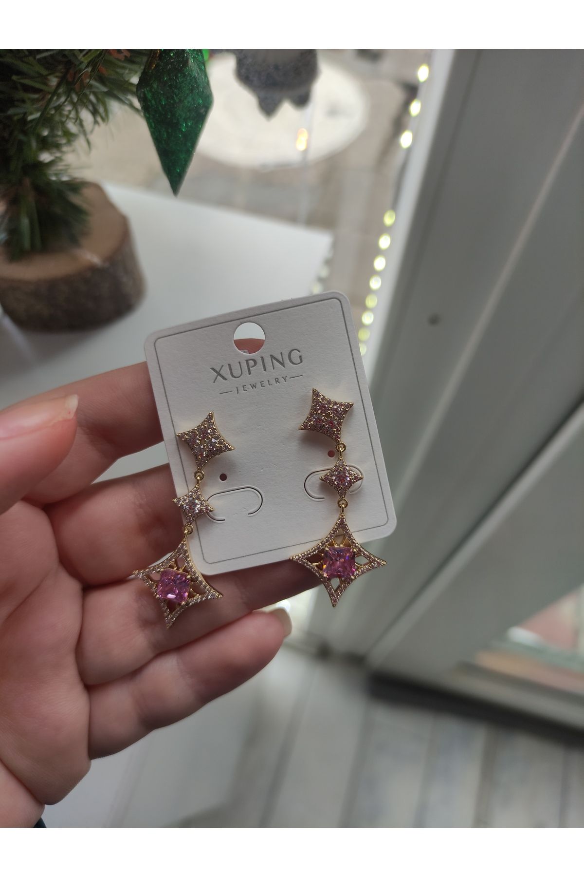 XUPING JEWELRY Pembe zirkontaşlı yılbaşı xupi...