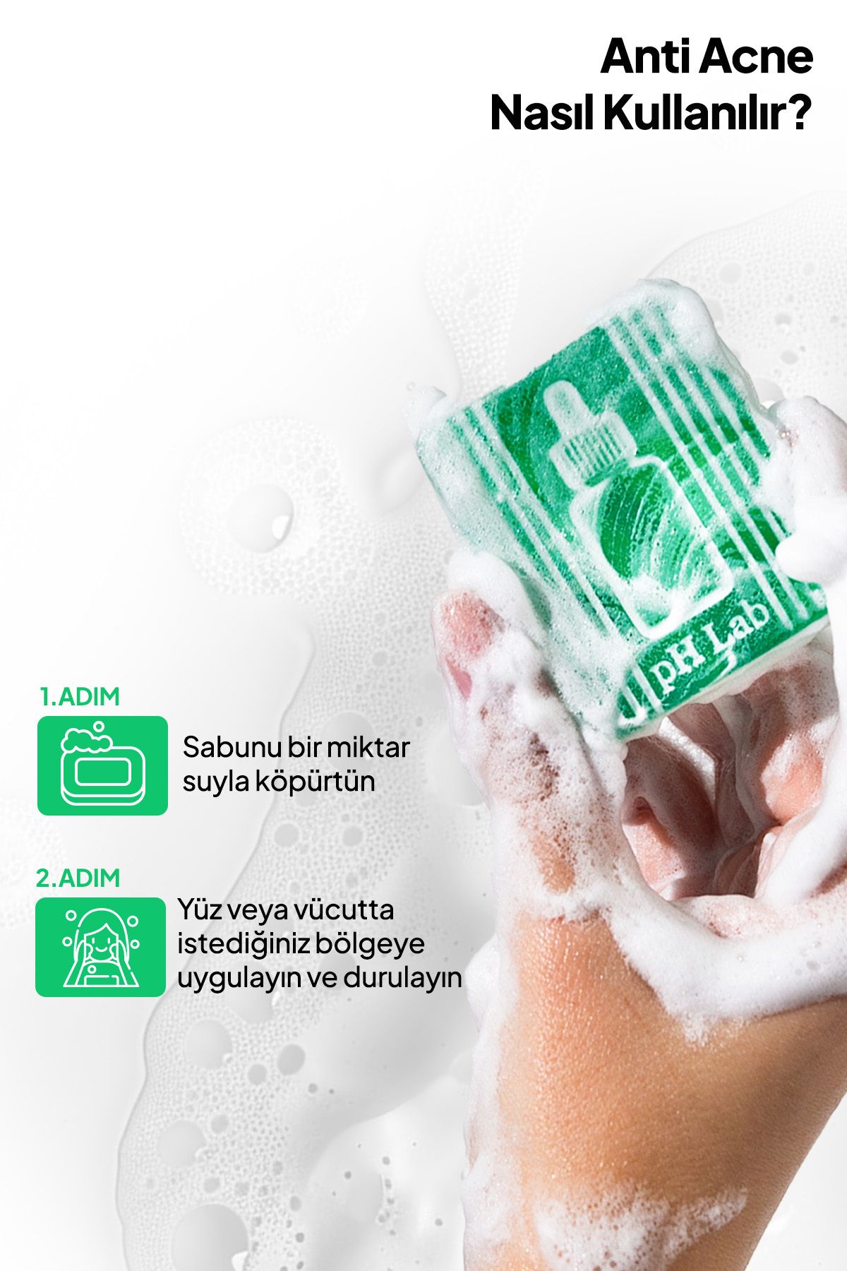 Phlab Anti Acne 3x Serumu Etkili Temizleme Barı, Karşıtı Sabunu