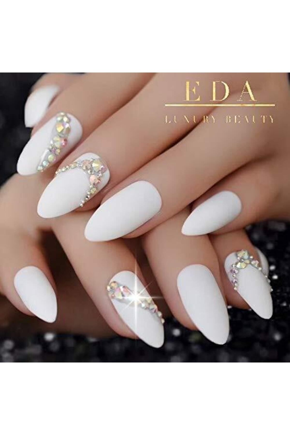 EDA LUXURY BEAUTY 24'lü BeyazMat Takma Tırnak...