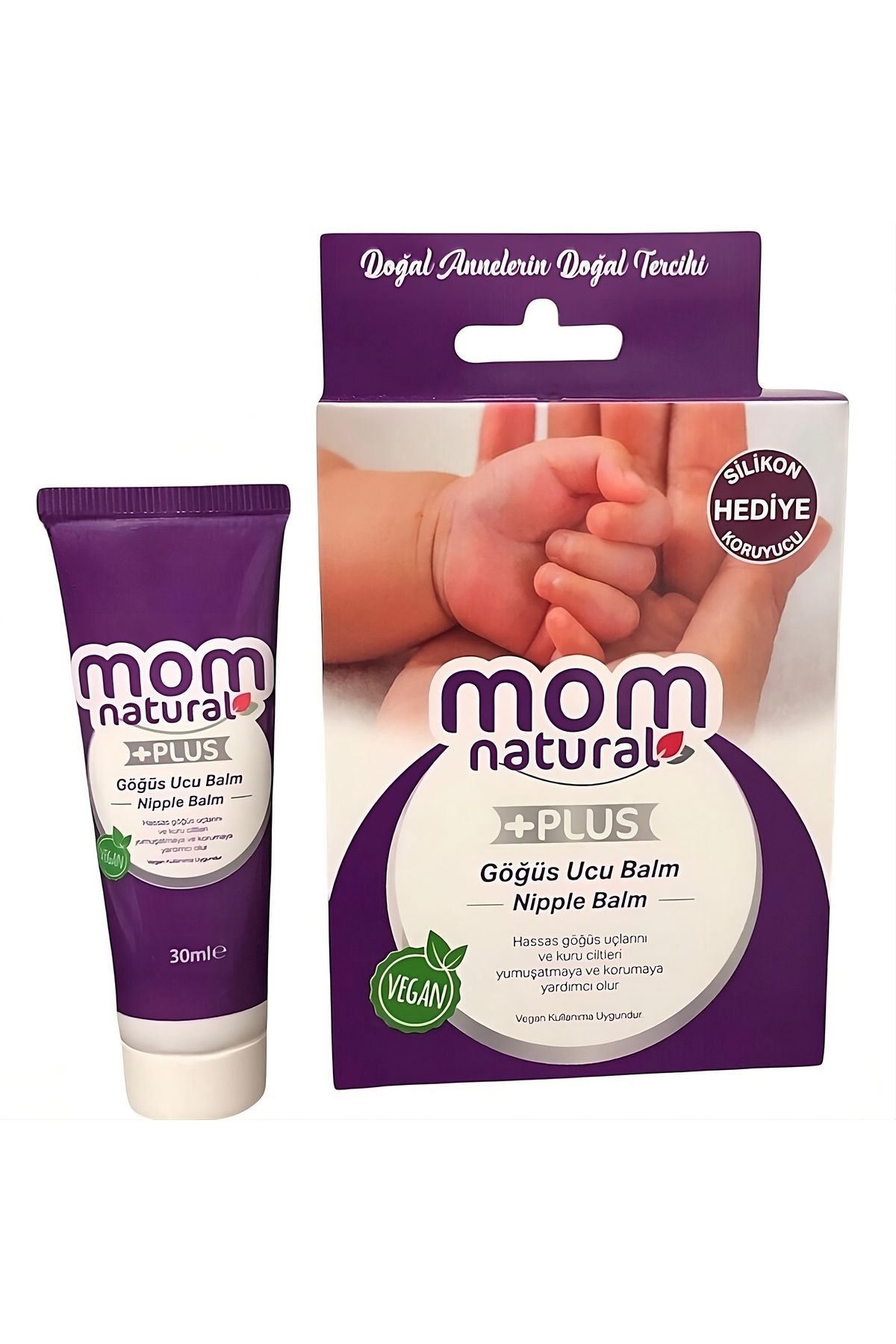 Mom Natural Göğüs Ucu KremiSilikon Koruyucu H...