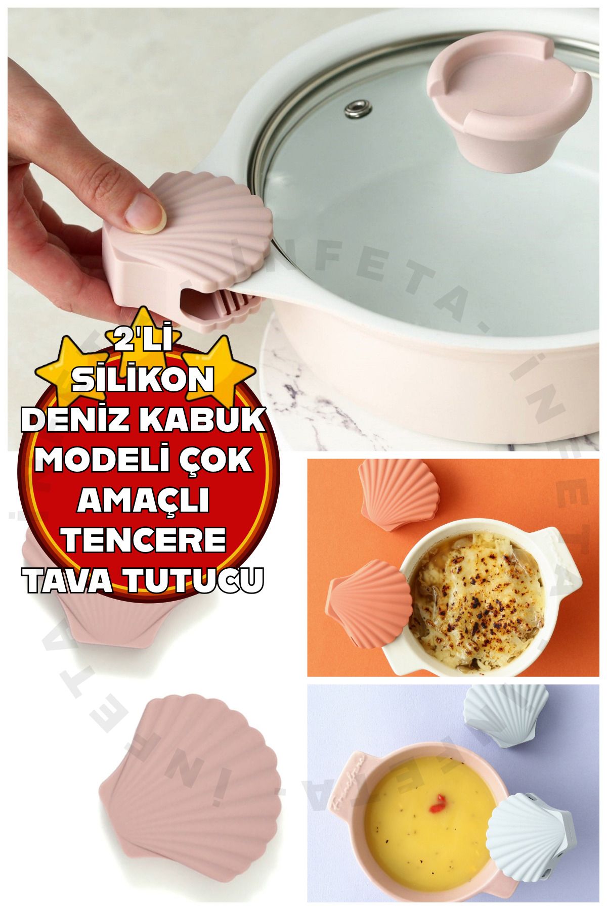 İnfeta 2'li Pratik Çok AmaçlıTencere Tava Tut...