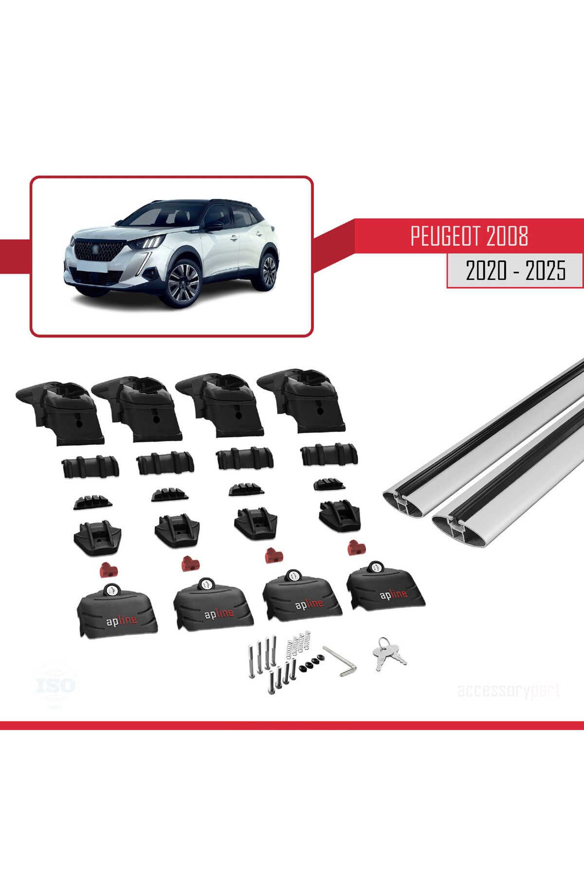 Peugeot 2008 2020 ve Sonrası ile uyumlu ACE-2 Ara Atkı Tavan Barı GRİ