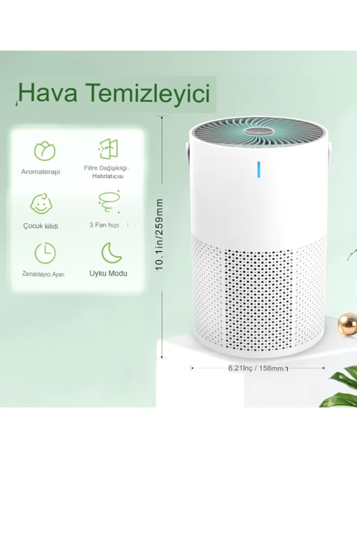 Negatif İyon Hava Temizleyici,Hava Evi İçin Masaüstü Temizleyici, Küçük  Negatif İyon Arıtma Cihazı