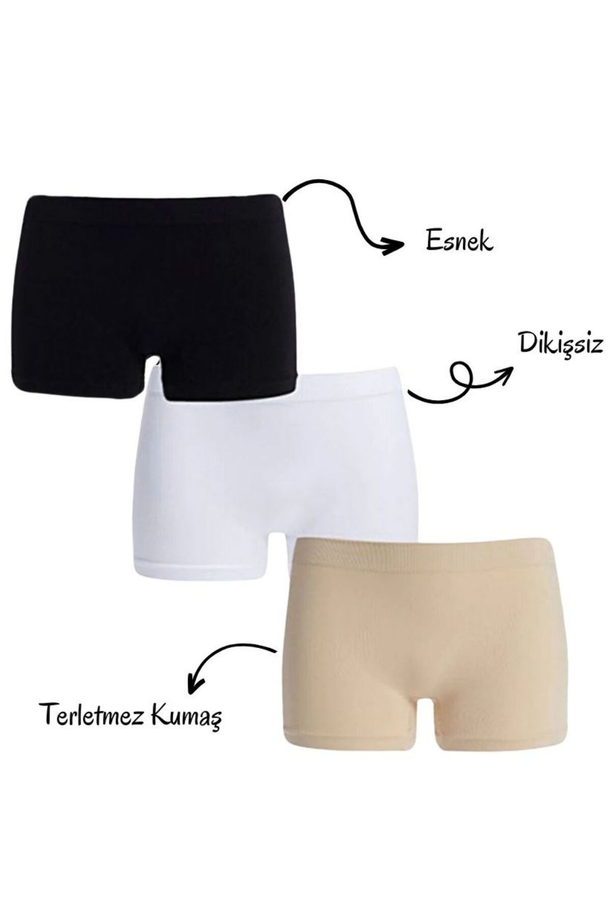 FOREVER MORE 3'lü kadınseamless boxer