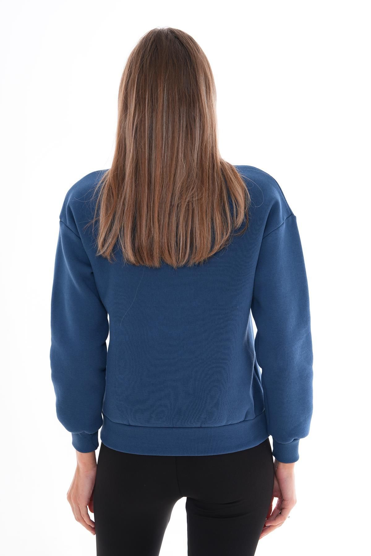 Kadın Baskı Detaylı Üç İplik Sweatshirt 245362 -