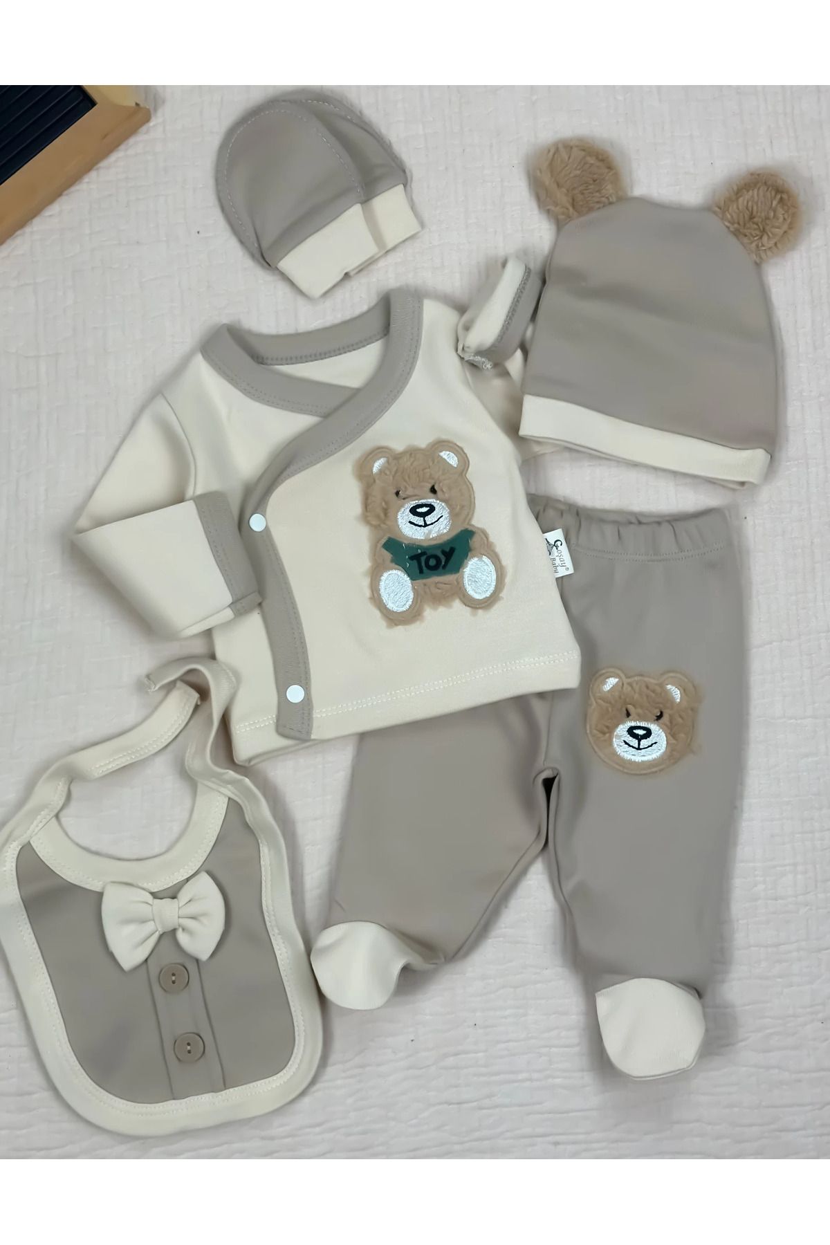 Babyçapa Bebek Yeni Doğan Set5 Parça Toy Ayıc...