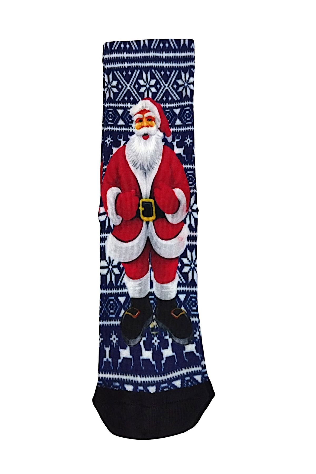 Mavi Noel Baba Yılbaşı Çorabı - Unisex