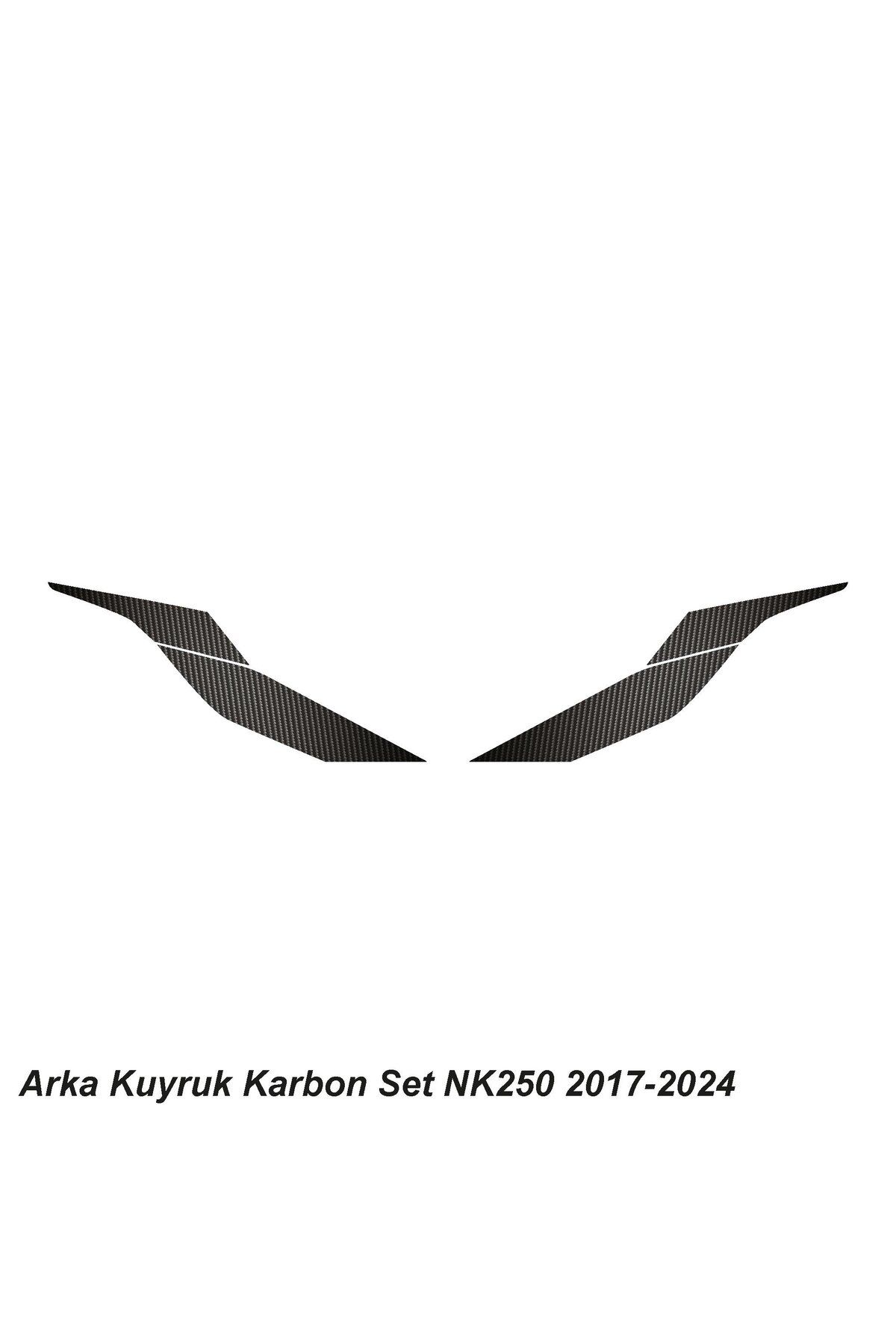 CFMOTO NK250 2017-2024 ARKA KUYRUK KARBON STICKER ETIKET MODELİ