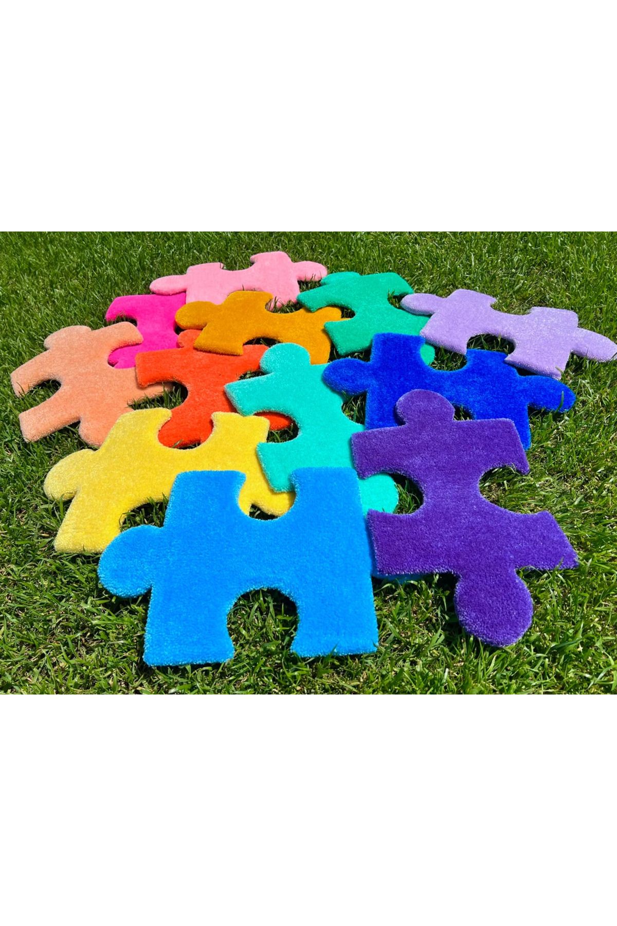 Renkli Puzzle Halı - 12 Parça Tak-Çıkar Yumuşak Halı | Çocuk Odası ve İçin Eğlenceli - Yapboz Halı