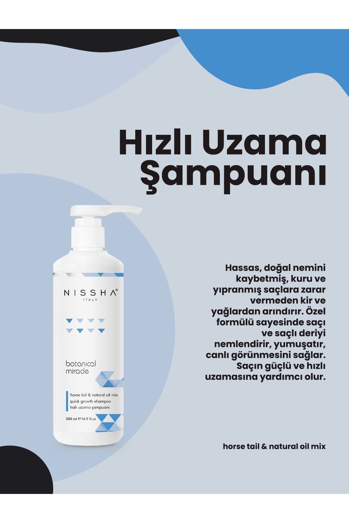 Süper Hızlı Saç Uzatma Için Özel Üretim 2'li At Kuyruğu Şampuanı 500ml Ve At Kuyruğu Maskesi 500 ml