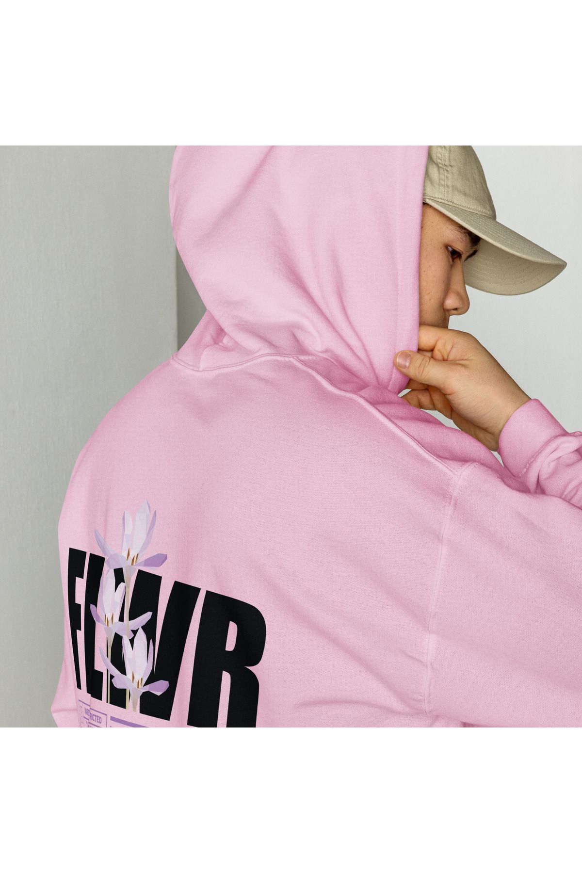 Moda Glo Unisex FLWR BaskılıPembe Sweatshirt