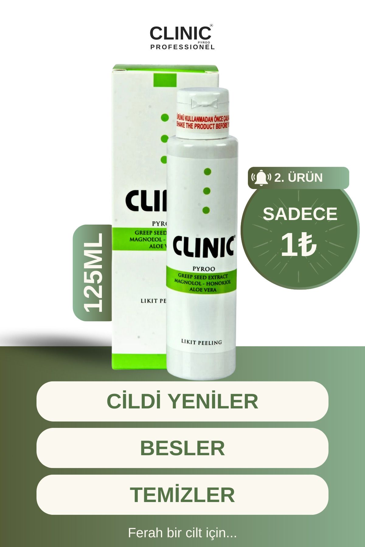 CLINIC PYROO Likit PeelingCilt Temizleme 125m...