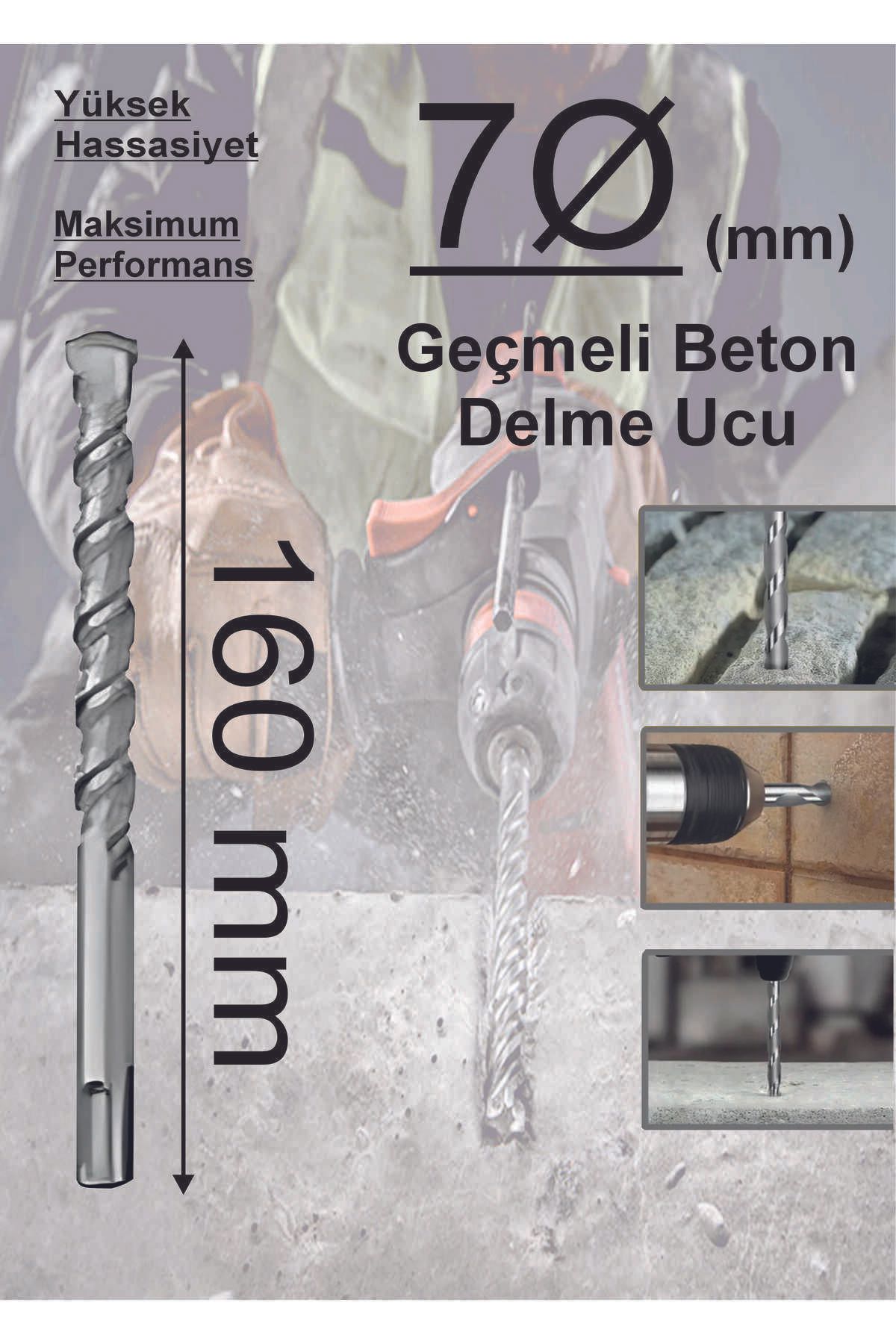 Dempol 7x160mm Geçmeli MatkapUcu (Beton)