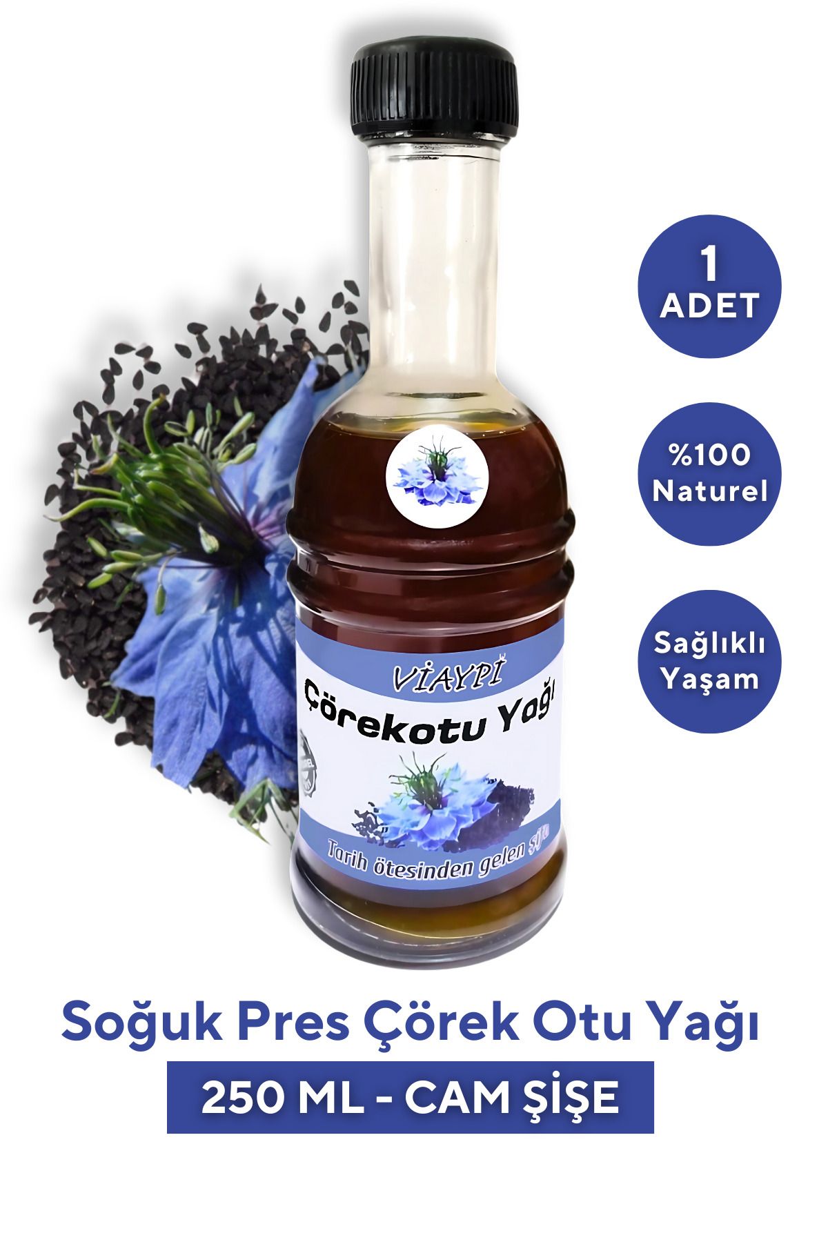 Viaypi Soğuk Pres Çörek OtuYağı 250ml - %100...