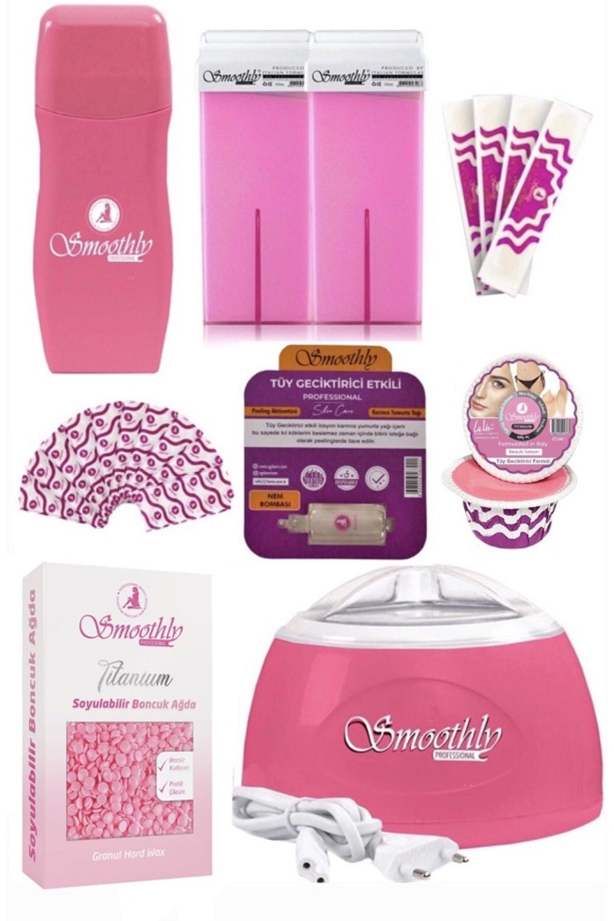 Smoothly Pink Set Boncuk AğdaKuaför Ağdası Si...